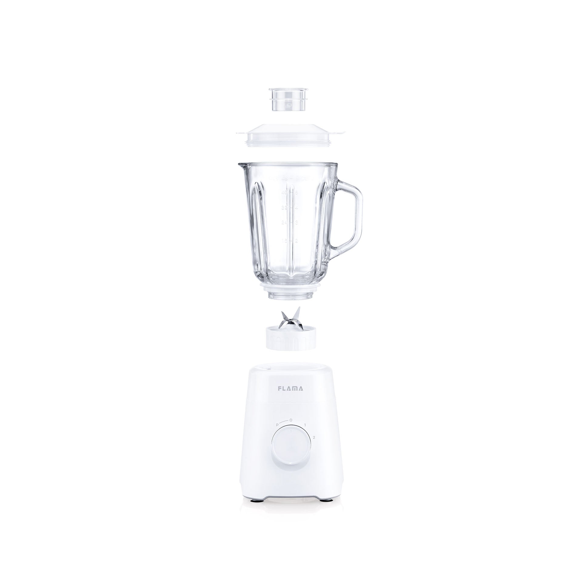 Liquidificadora 1000W Copo Vidro Branca 2231FL