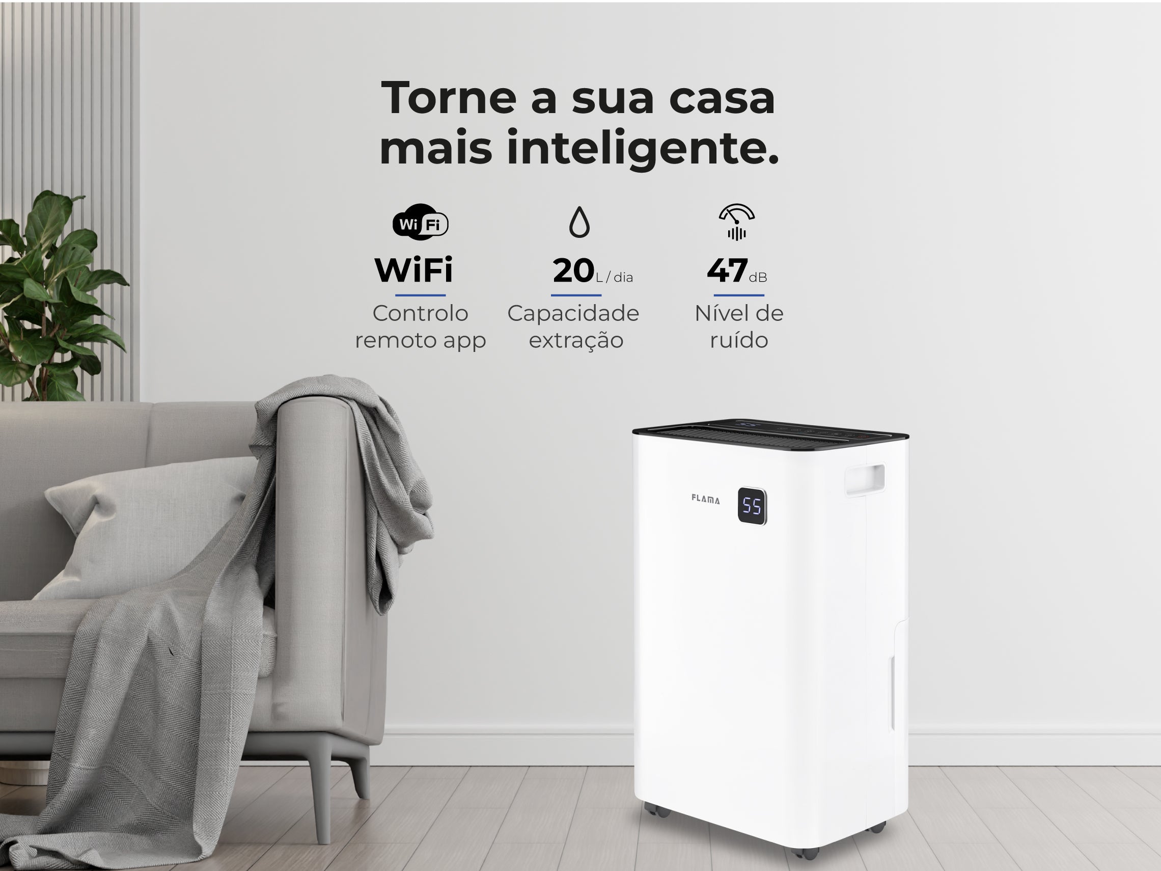 Desumidificador 20L Digital Smart Wi-Fi 1341FL