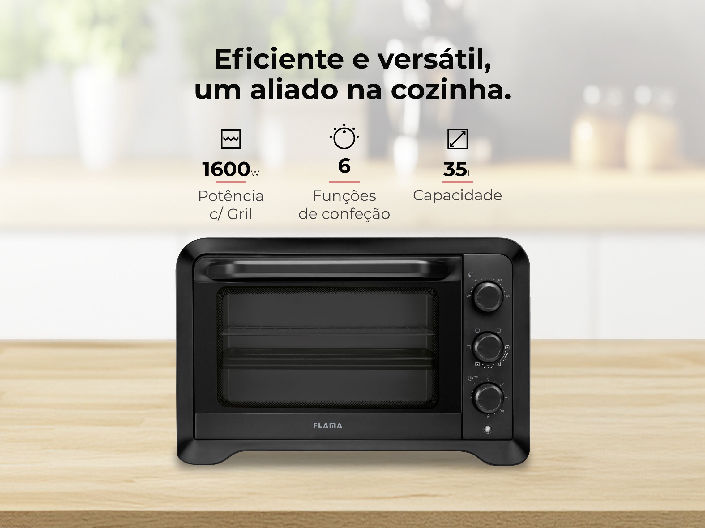Mini Forno de Convecção 35L 1600W 1537FL