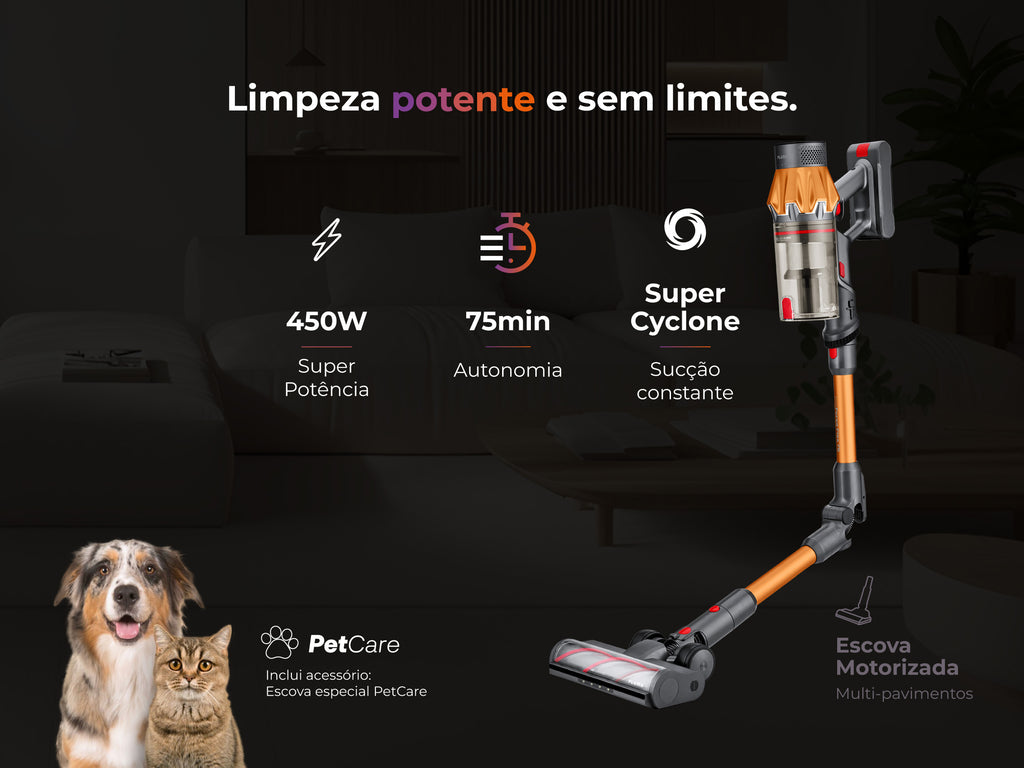 Aspirador Vertical ProForce Flex 75 Sem Fios 1647FL