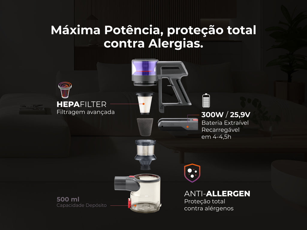 Aspirador Vertical Sem Fio ProClean Flex 50 1649FL