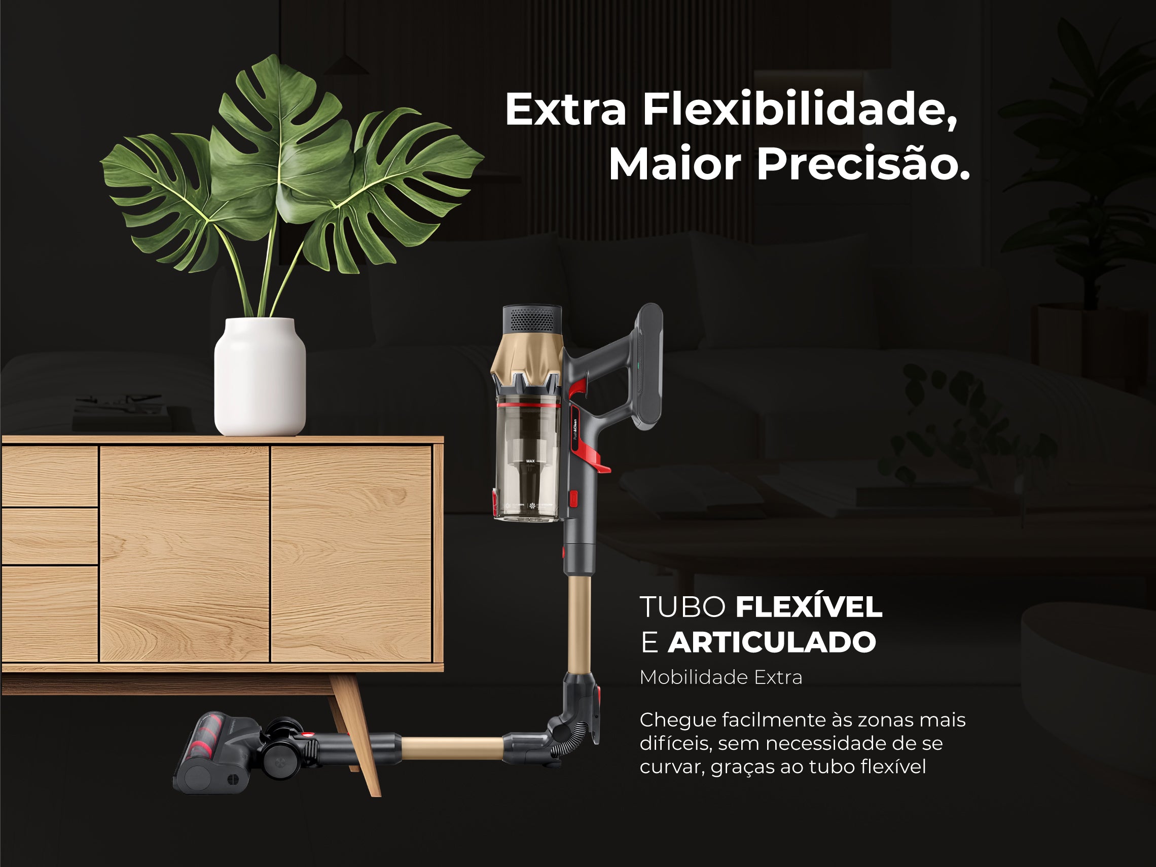 Aspirador Vertical Sem Fio ProForce Flex Push&Clean 70 1650FL