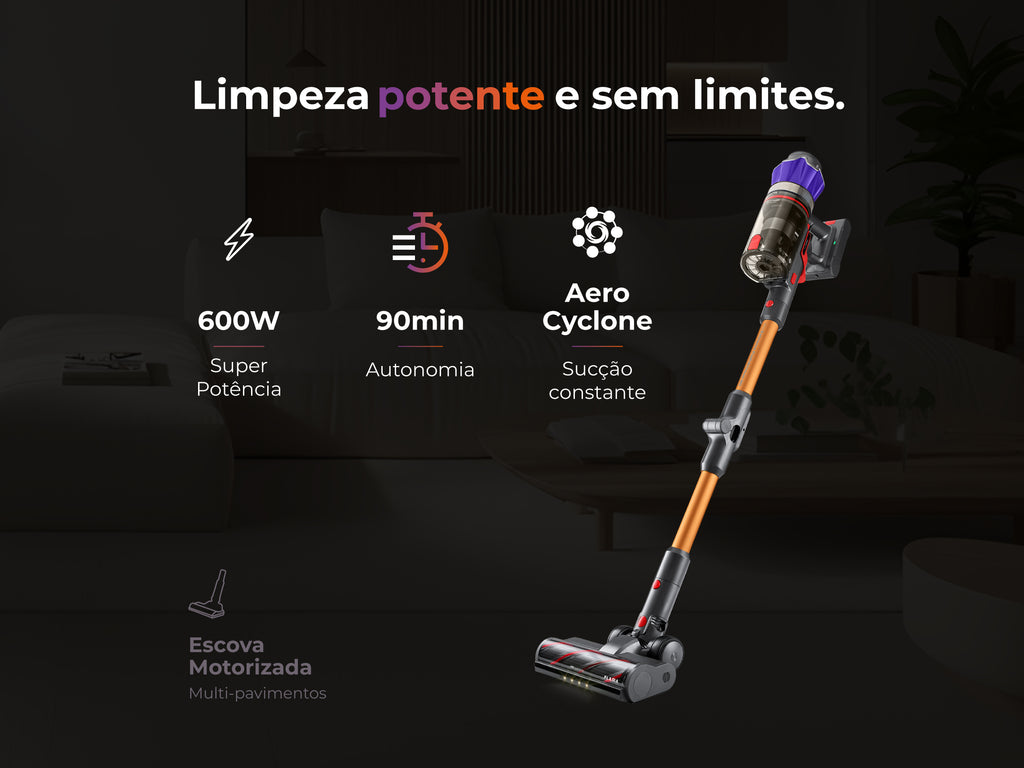 Aspirador Vertical Sem Fio ProExtreme Push&Clean 90 1651FL