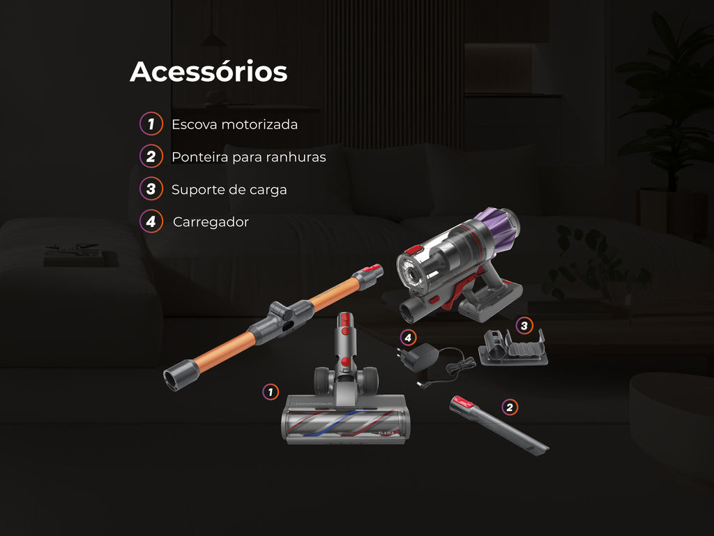 Aspirador Vertical Sem Fio ProExtreme Push&Clean 90 1651FL