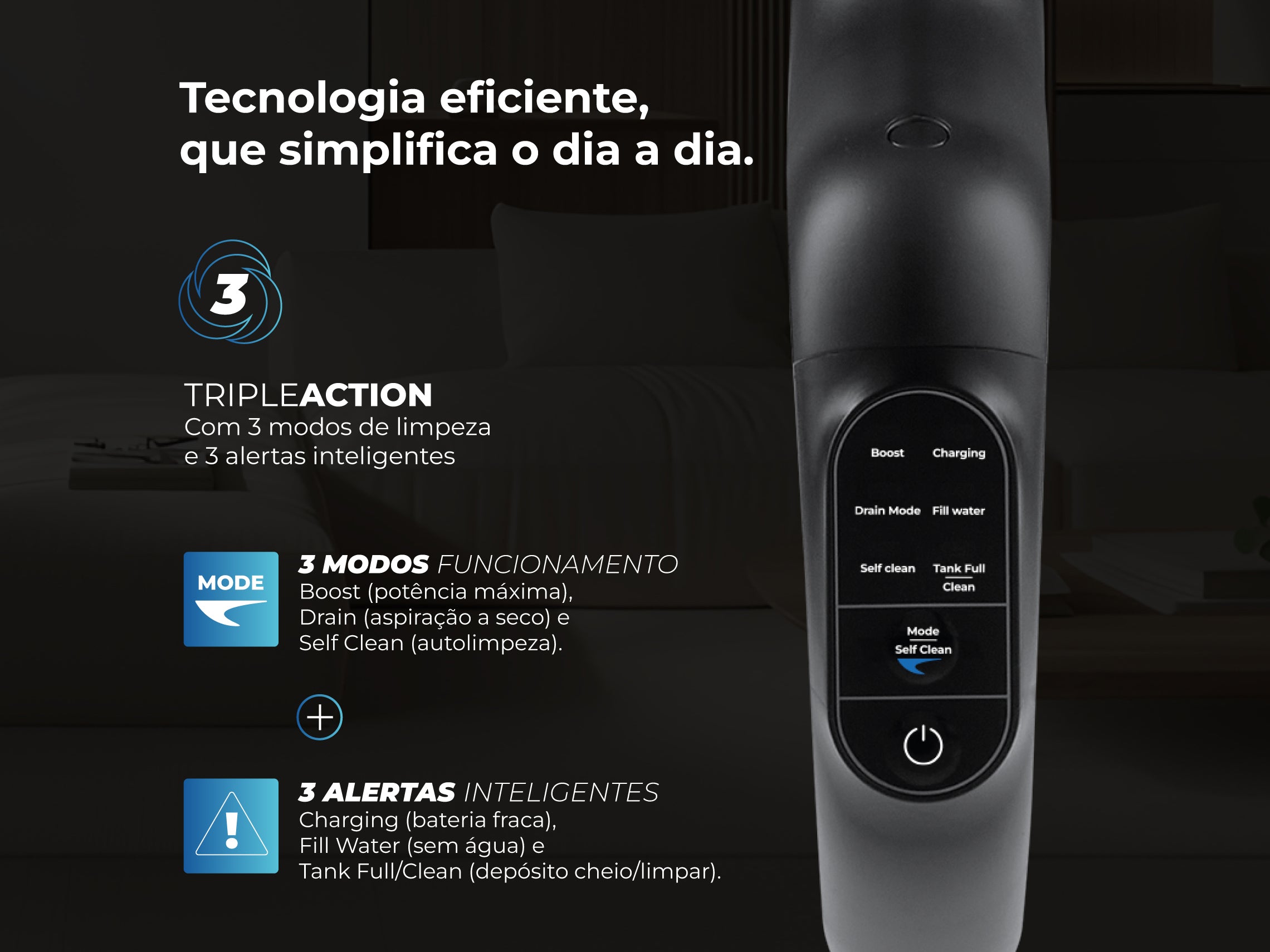 Aspirador Vertical Aqualine Clean&Go 1691FL