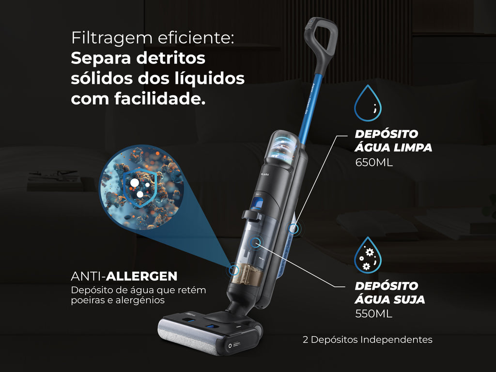 Aspirador Vertical Aqualine Clean&Go 1691FL