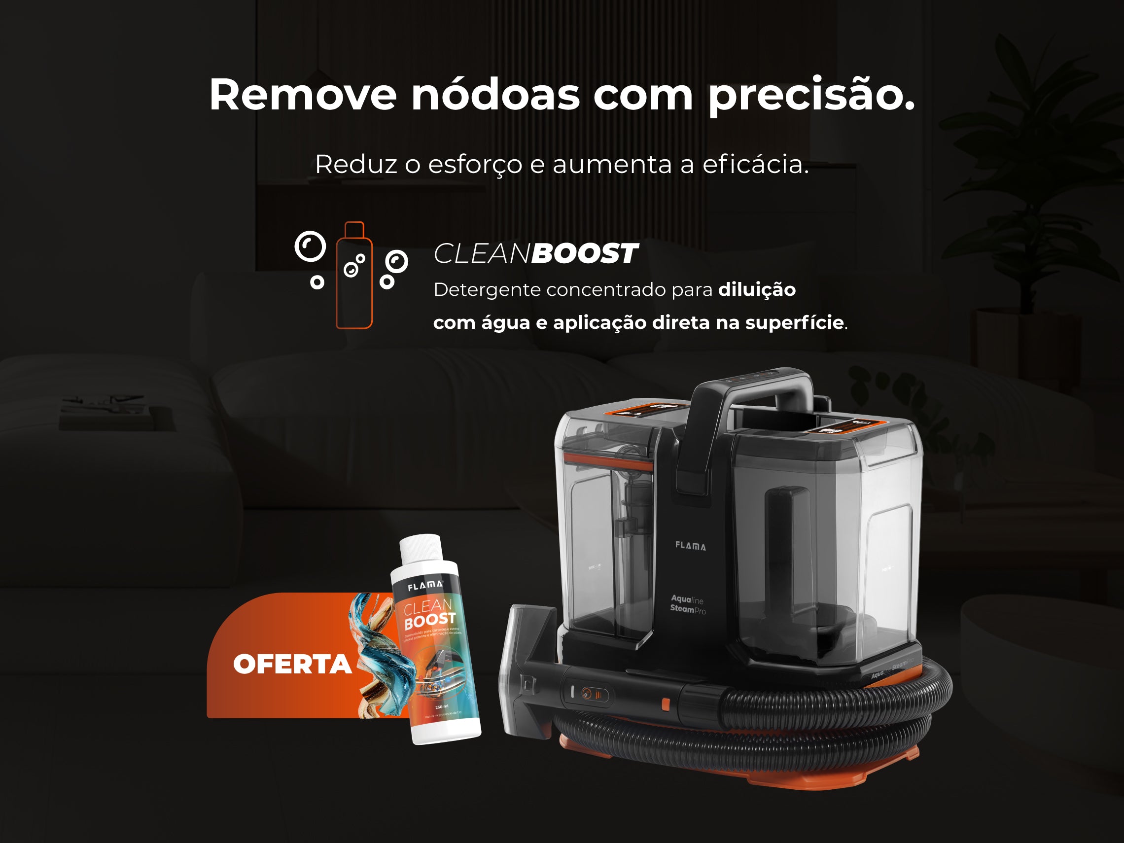 Máquina de Limpeza Aqualine SteamPro 1696FL