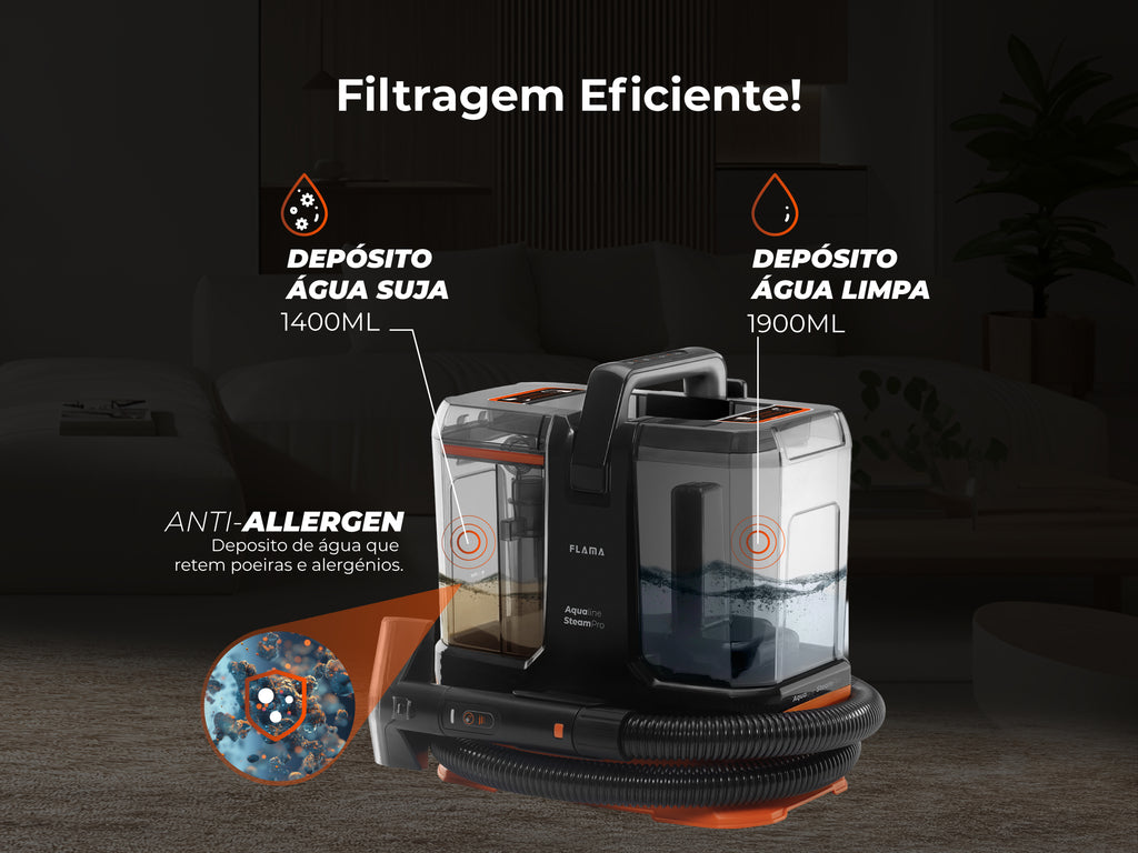 Máquina de Limpeza Aqualine SteamPro 1696FL