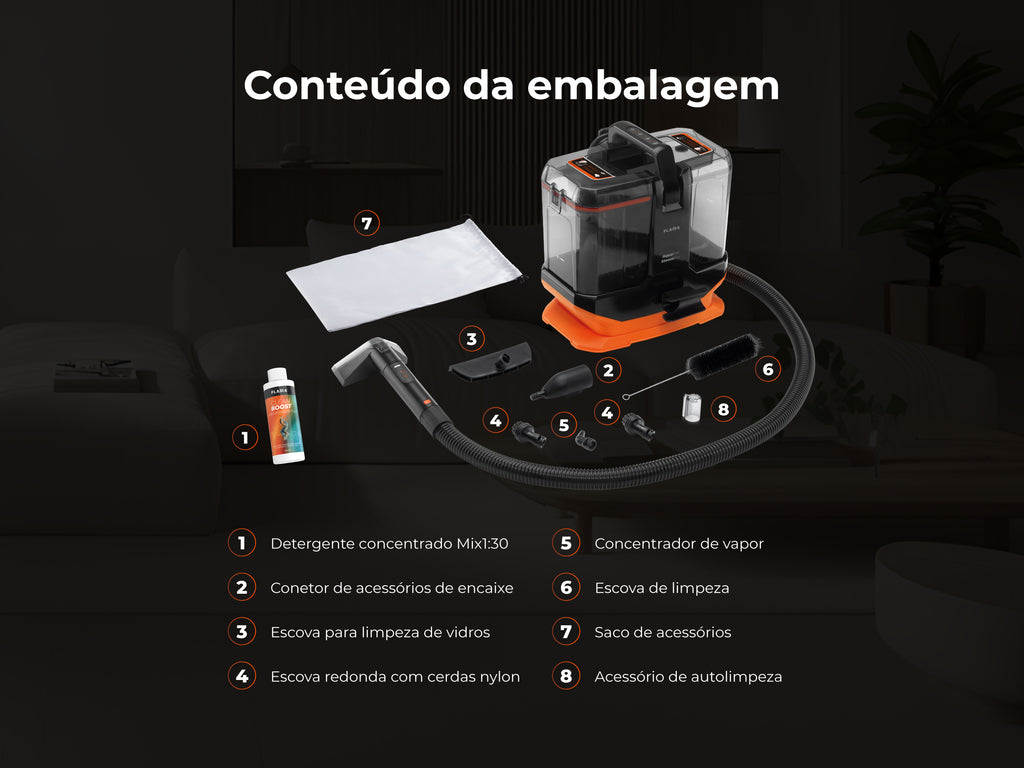 Máquina de Limpeza Aqualine SteamPro 1696FL