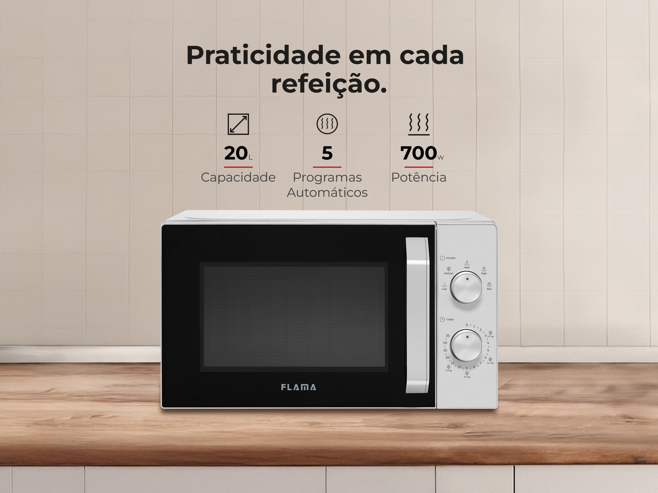 Micro-ondas 20L Cinza 1809FL