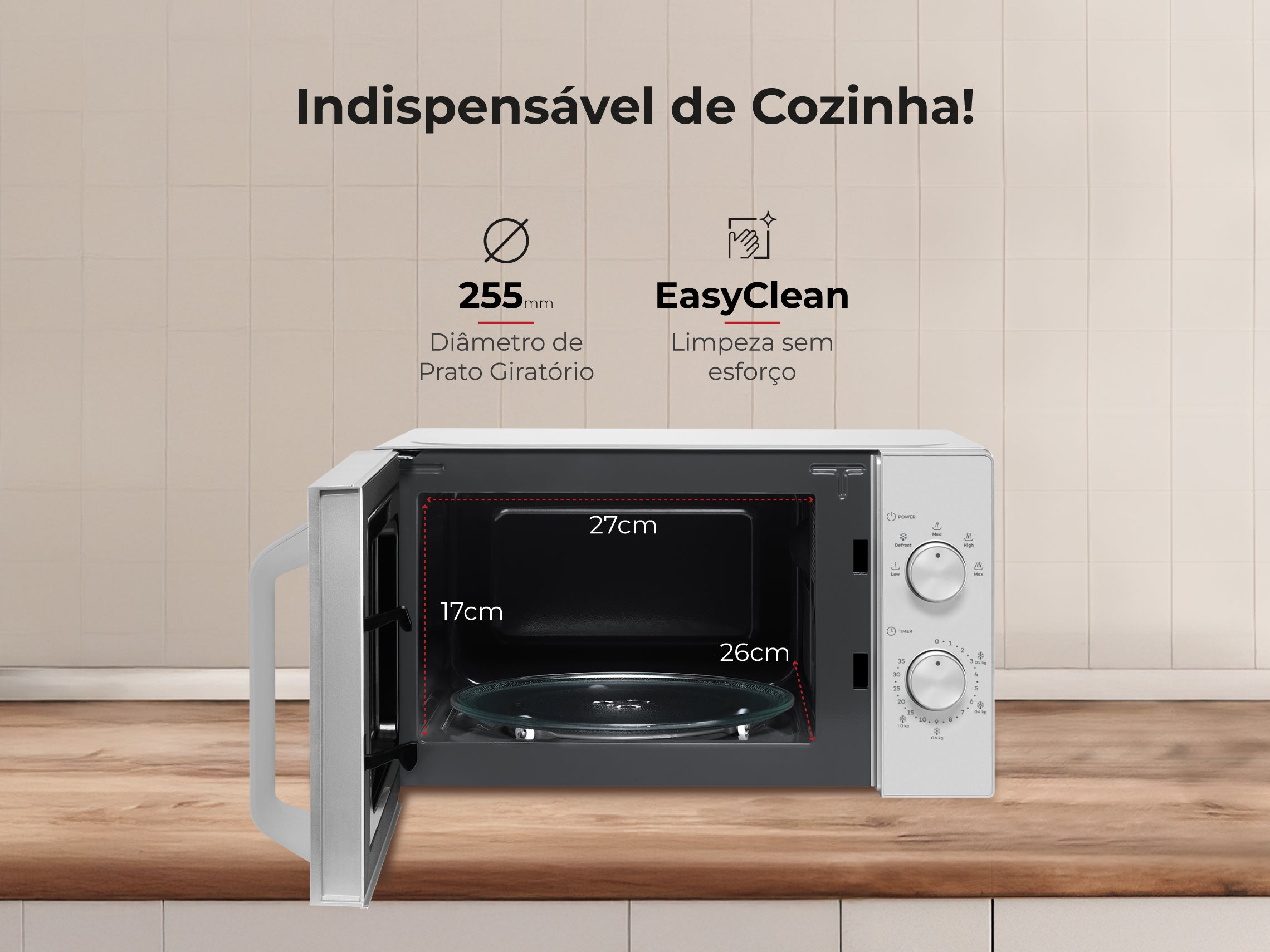 Micro-ondas 20L Cinza 1809FL