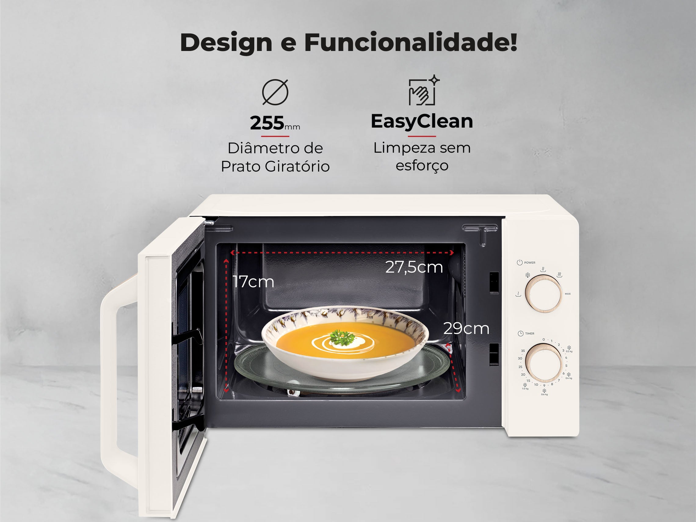 Micro-ondas 20L Creme 1831FL