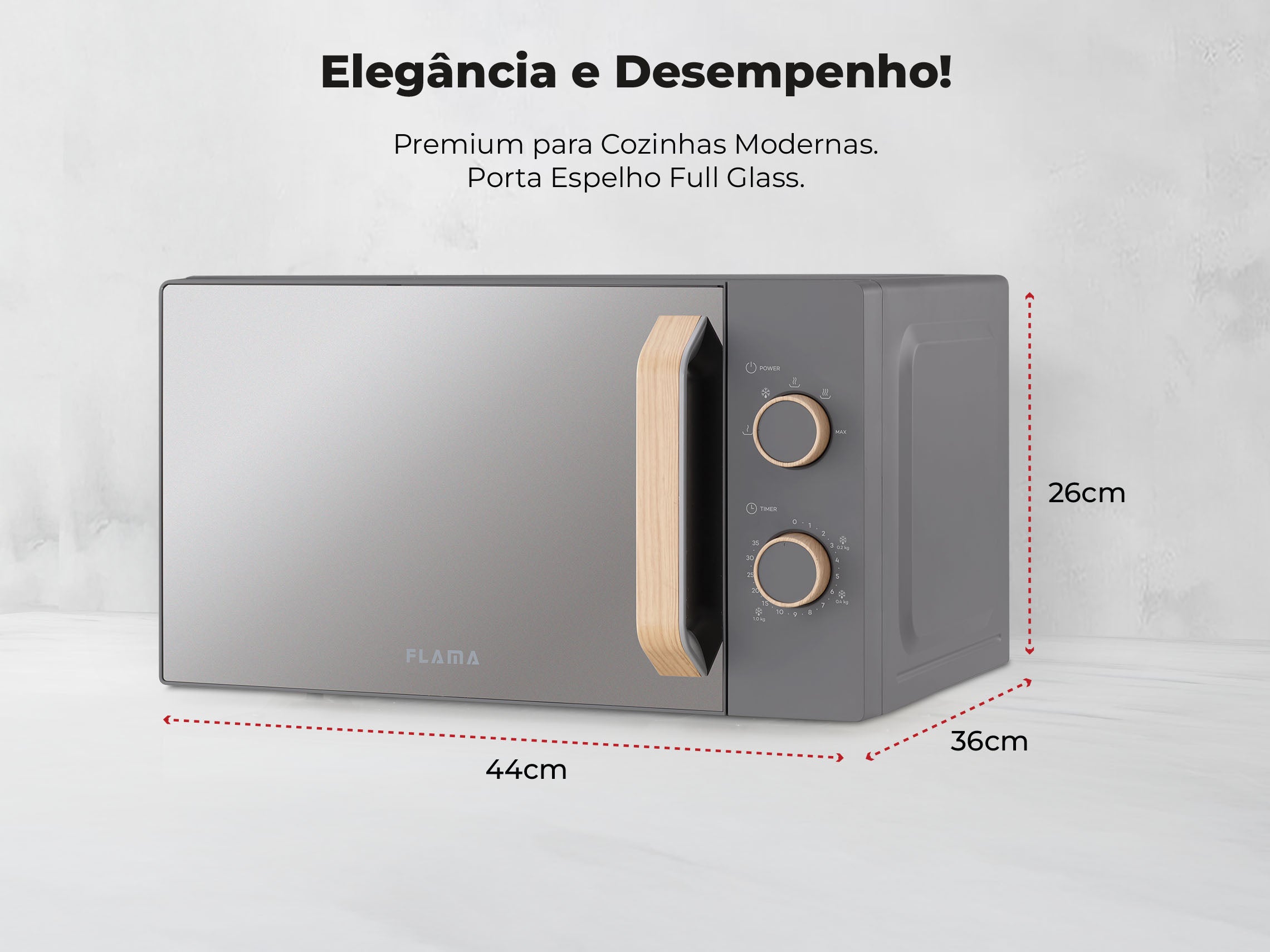 Micro-ondas 20L Cinza 1832FL