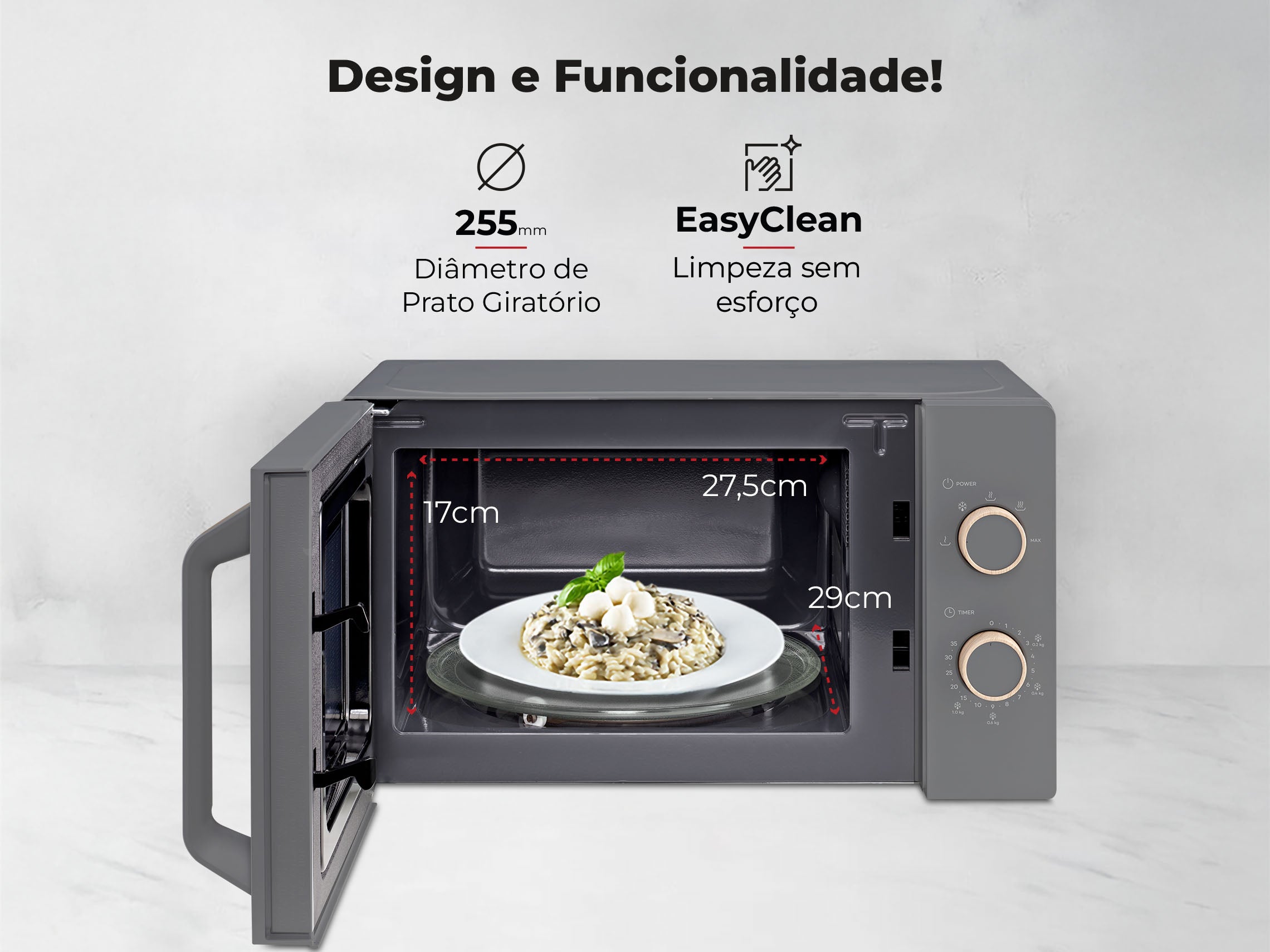 Micro-ondas 20L Cinza 1832FL