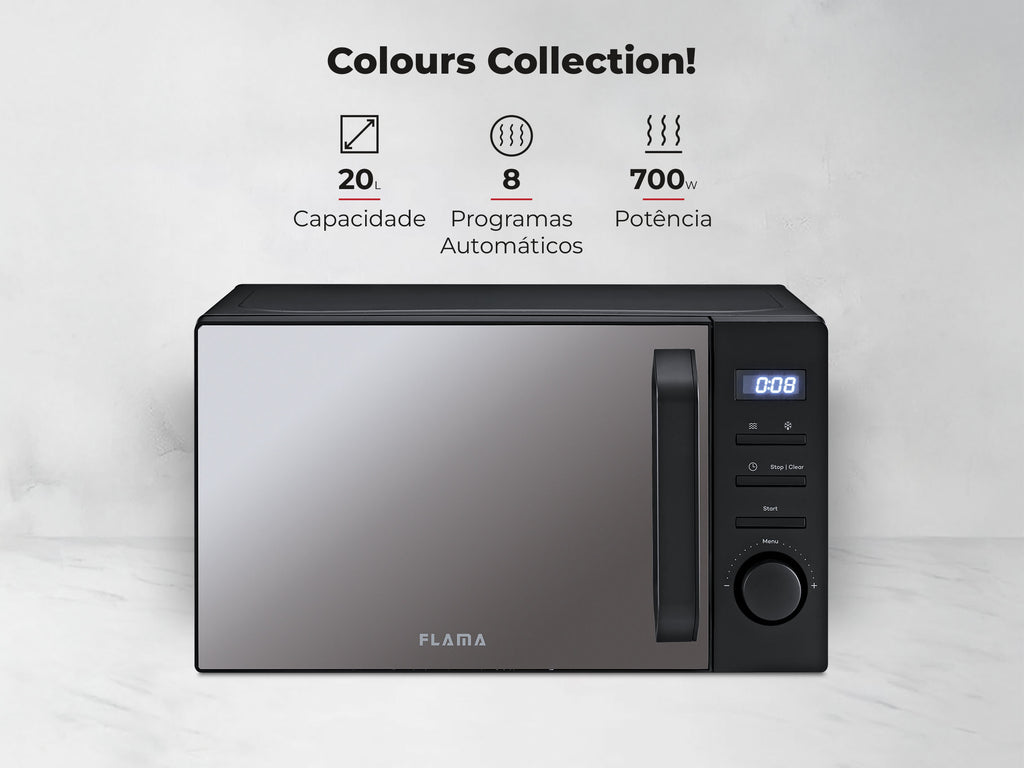 Micro-ondas 20L Digital Preto 1833FL