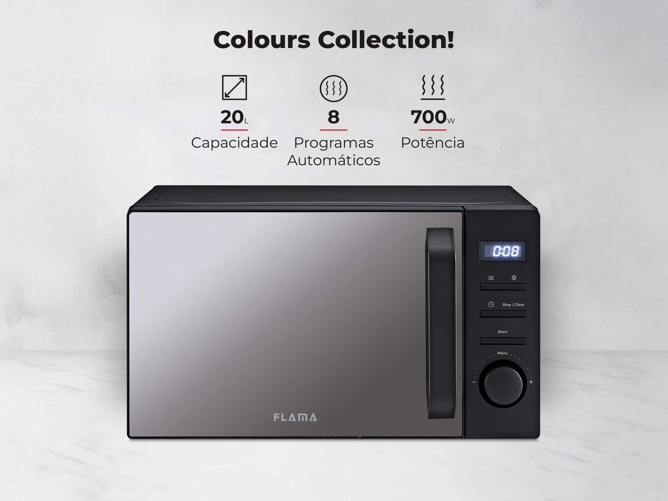 Micro-ondas 20L Digital Preto 1833FL