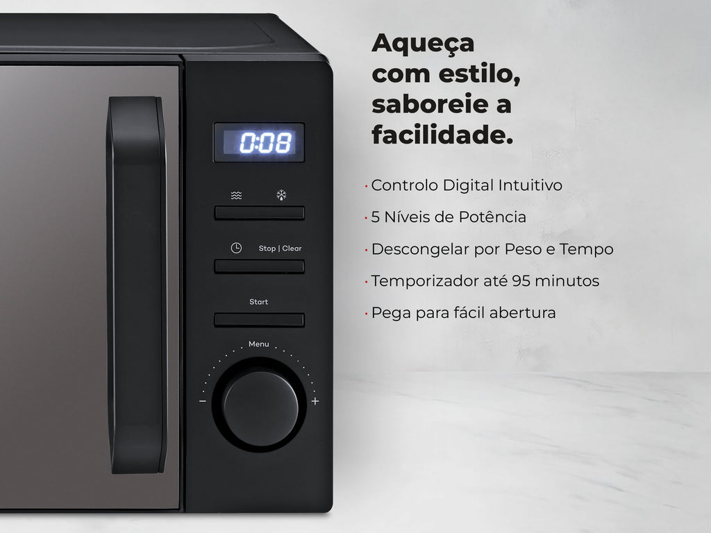 Micro-ondas 20L Digital Preto 1833FL