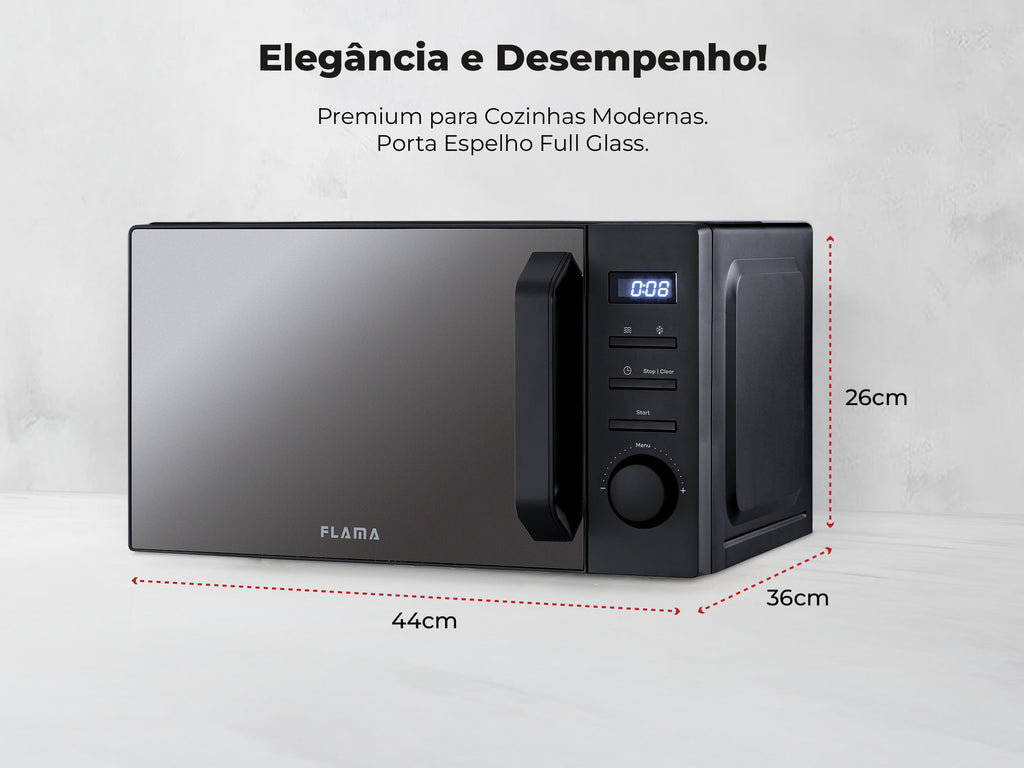 Micro-ondas 20L Digital Preto 1833FL
