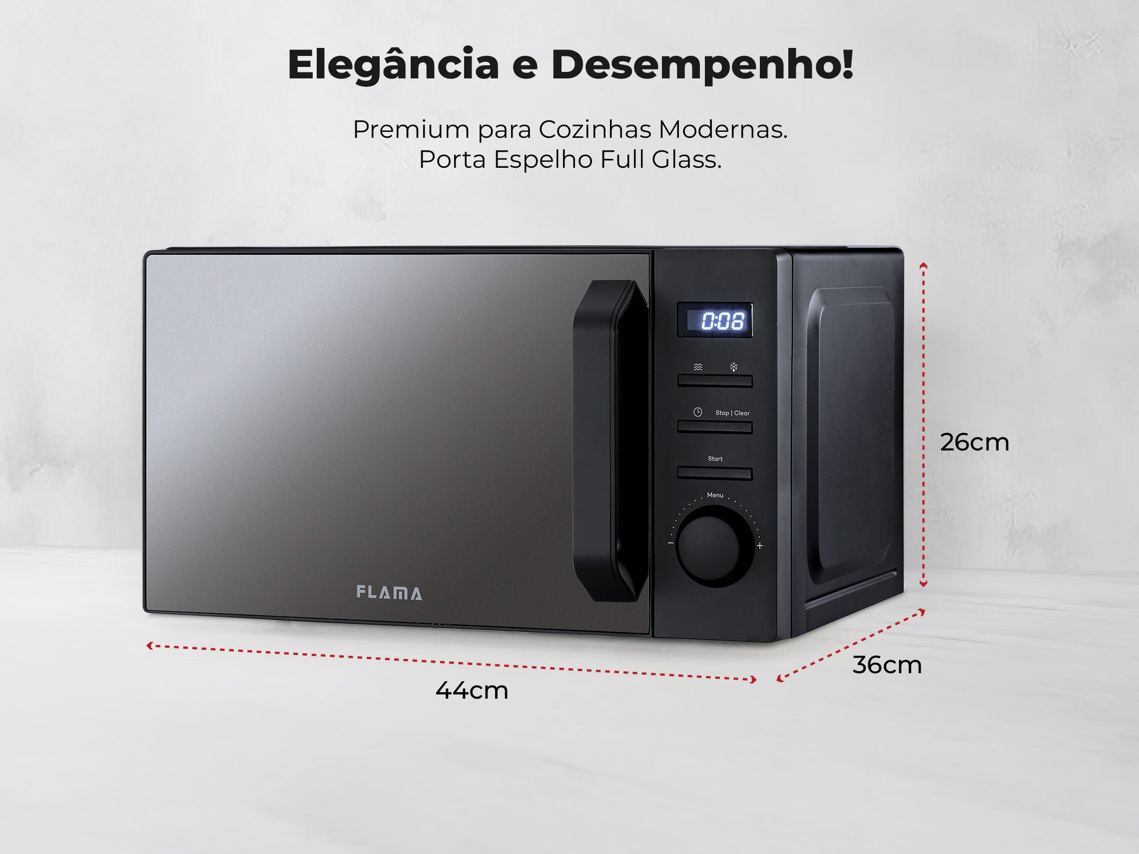 Micro-ondas 20L Digital Preto 1833FL