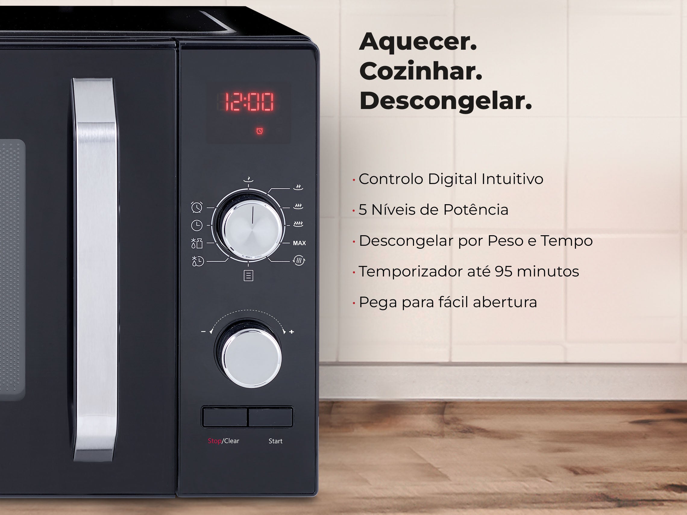 Micro-ondas 23L Digital Preto 1837FL
