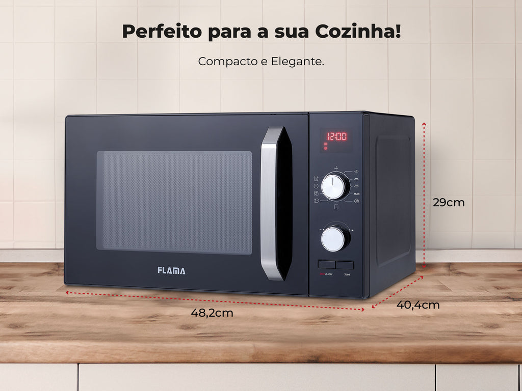 Micro-ondas 23L Digital Preto 1837FL