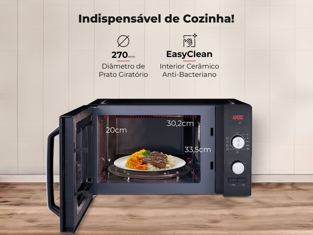 Micro-ondas 23L Digital Preto 1837FL
