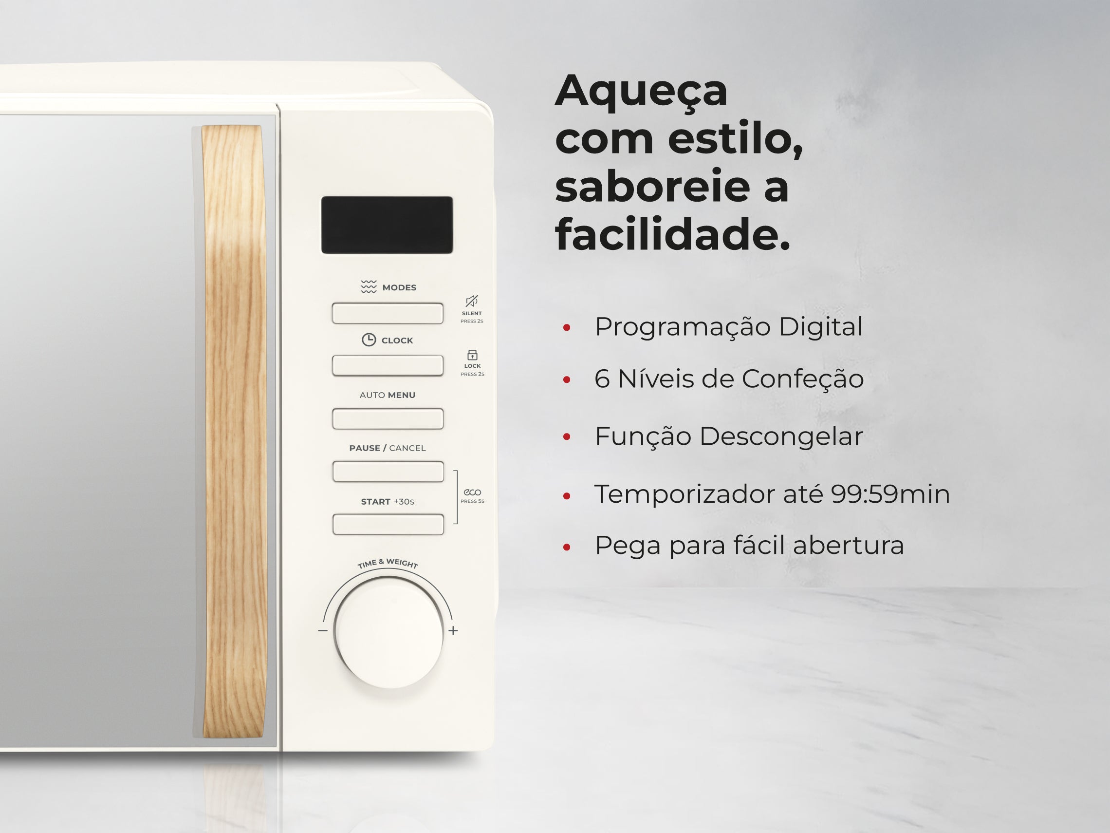 Micro-ondas 20L Digital Creme 1841FL