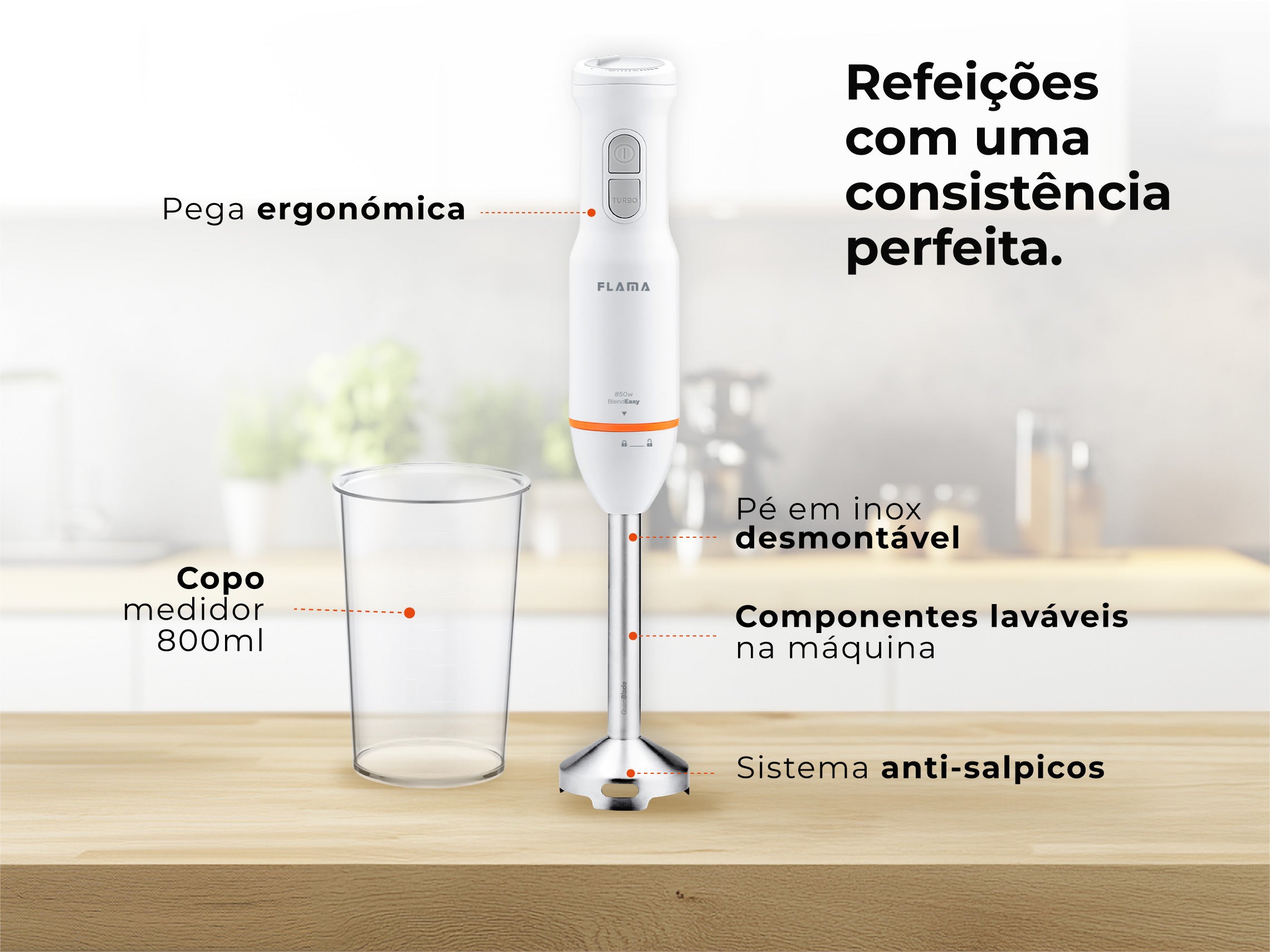 Varinha Mágica BlendEasy QuadBlade 850W 2032FL
