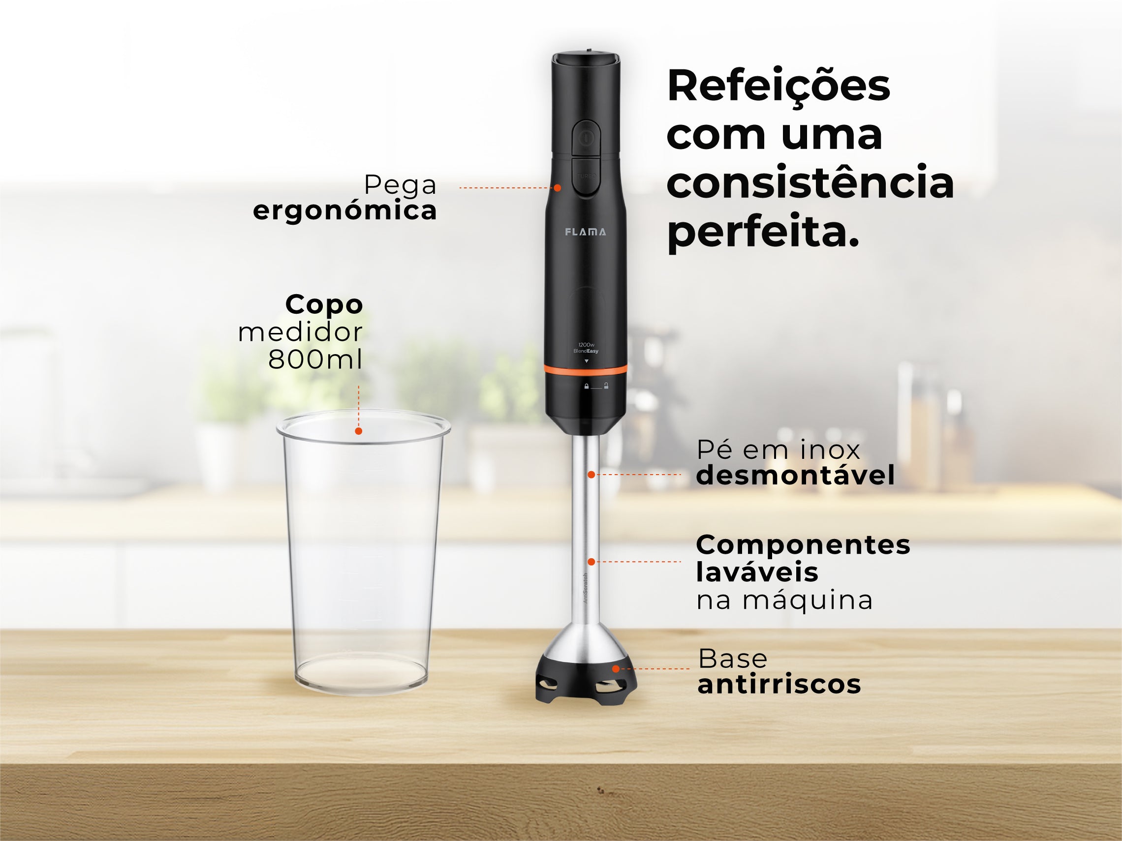 Varinha Mágica BlendEasy AntiScratch 1200W 2037FL