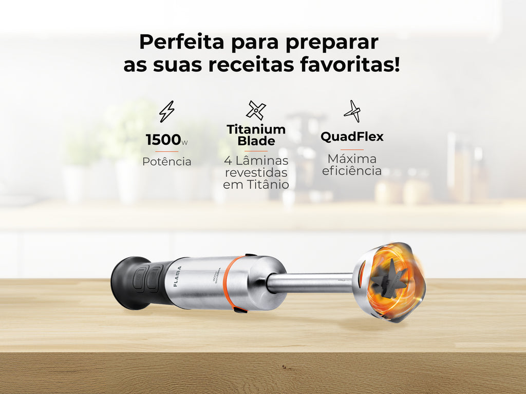 Varinha Mágica BlendUltra QuadFlex TitaniumBlade 1500W 2044FL