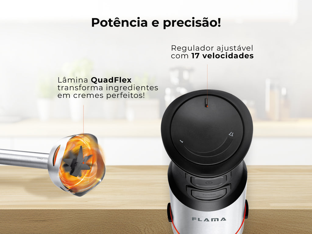 Varinha Mágica BlendUltra QuadFlex TitaniumBlade 1500W 2044FL