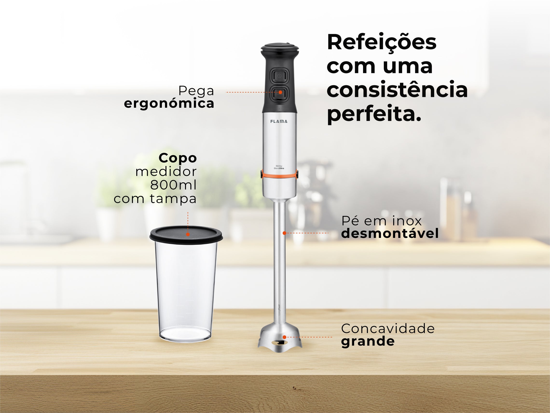 Varinha Mágica BlendUltra QuadFlex LongFoot 1500W 2045FL
