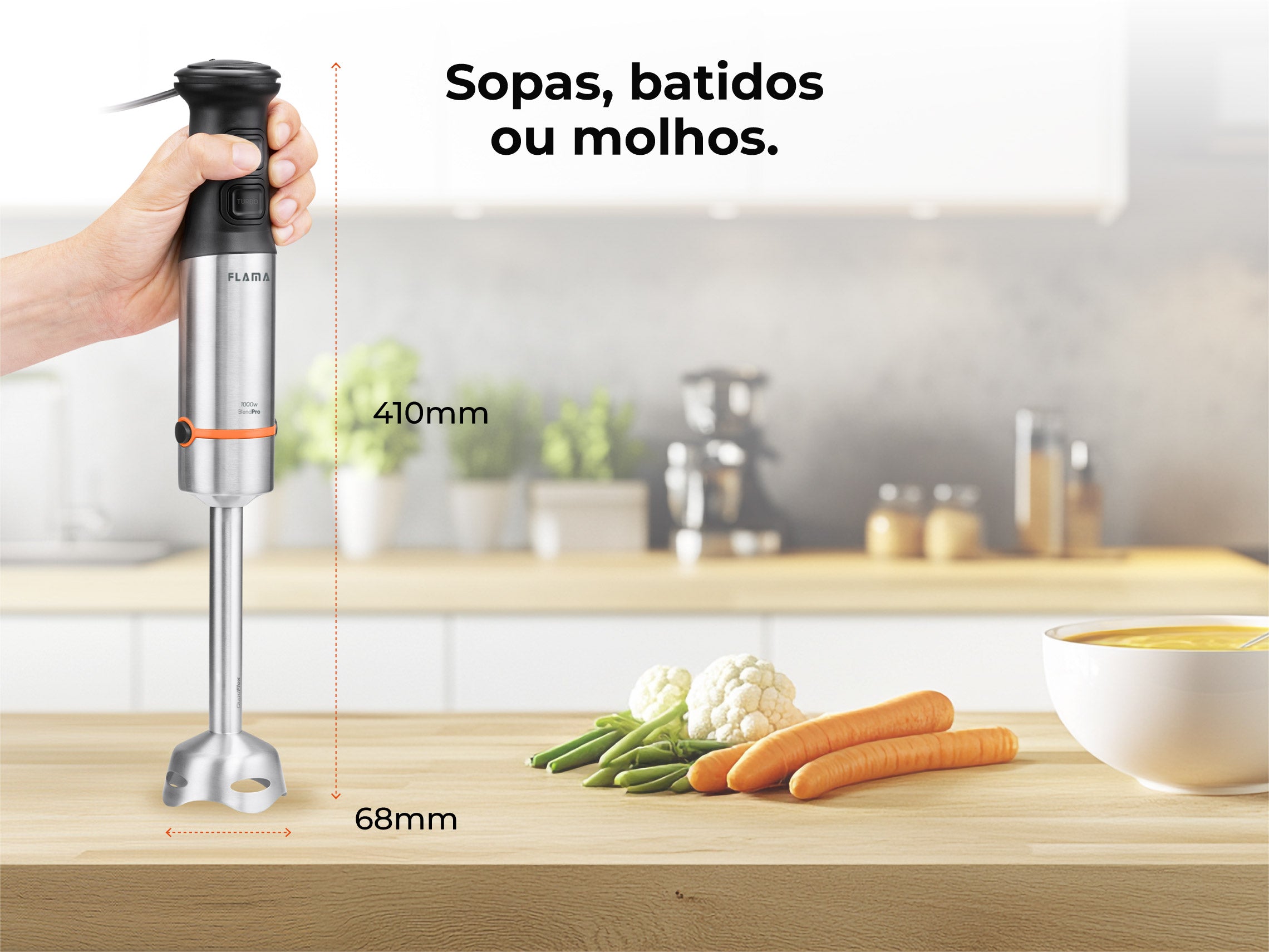 Varinha Mágica BlendPro QuadFlex C/ Acessórios 1200W 2053FL
