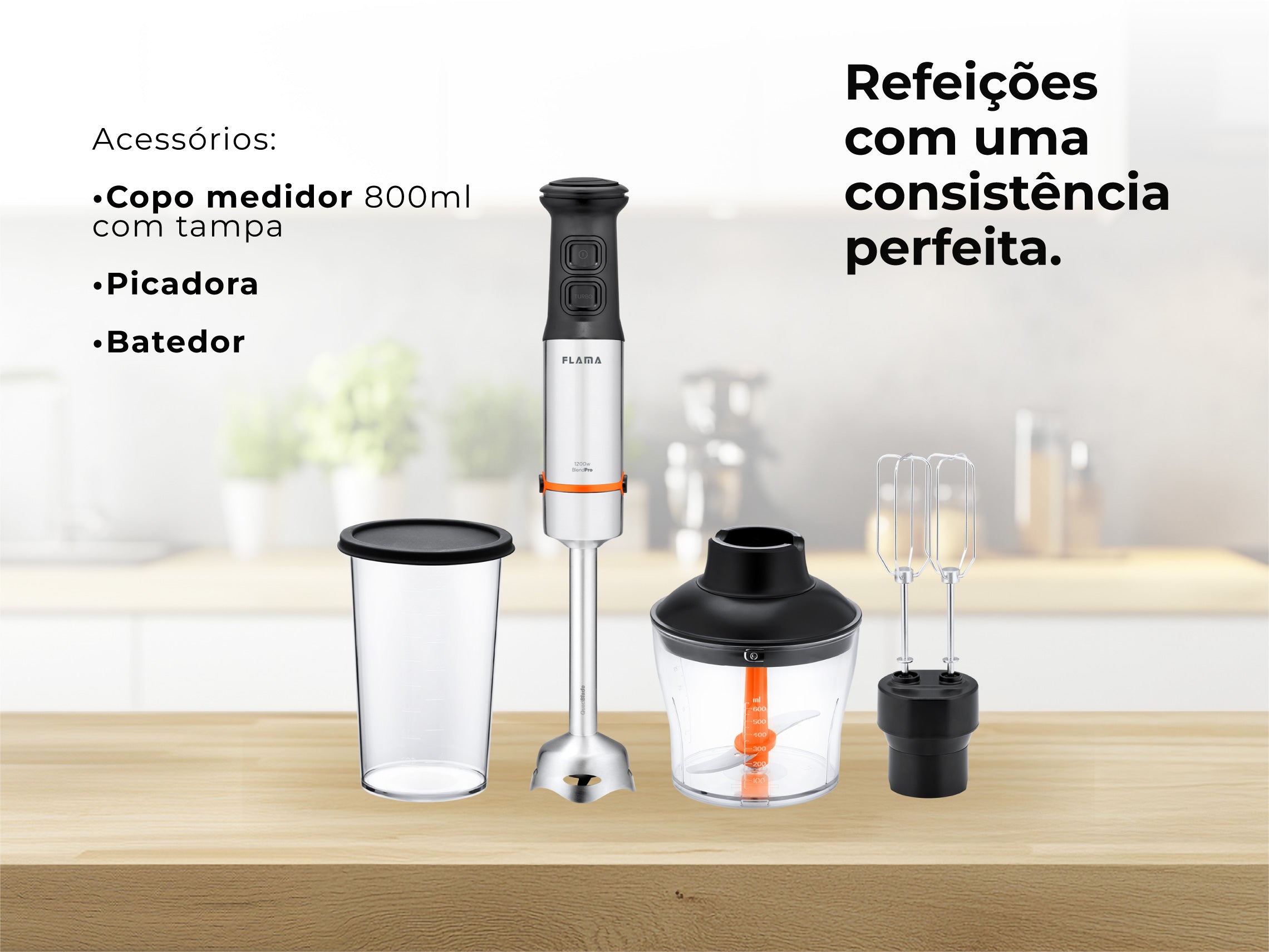 Varinha Mágica BlendPro QuadFlex C/ Acessórios 1200W 2053FL