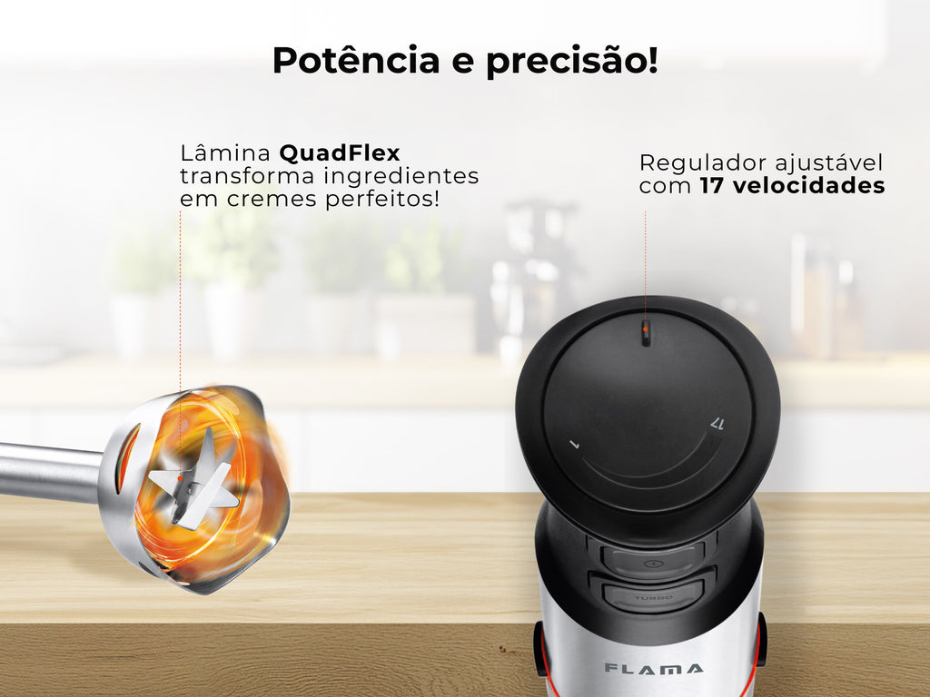 Varinha Mágica BlendPro QuadFlex C/ Acessórios 1200W 2053FL