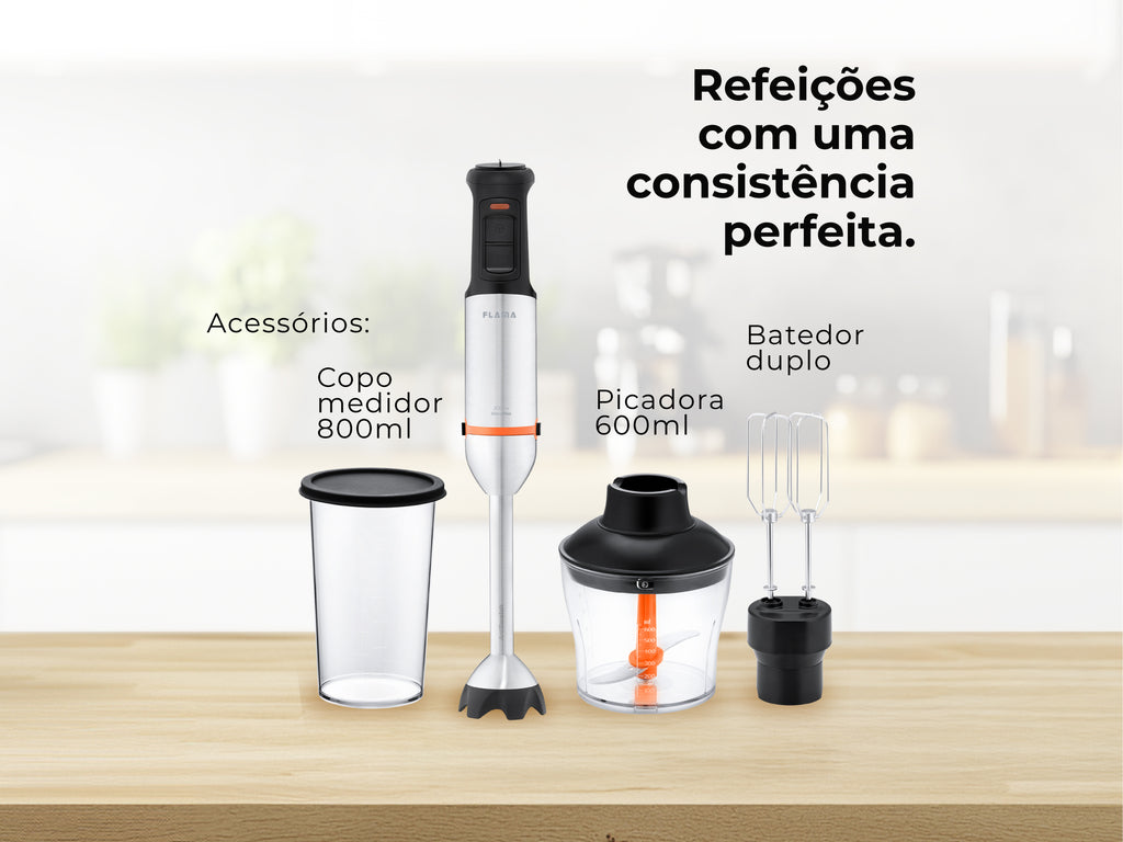 Varinha Mágica BlendMax HexaBlade AntiScratch C/ Acessórios 2000W 2056FL