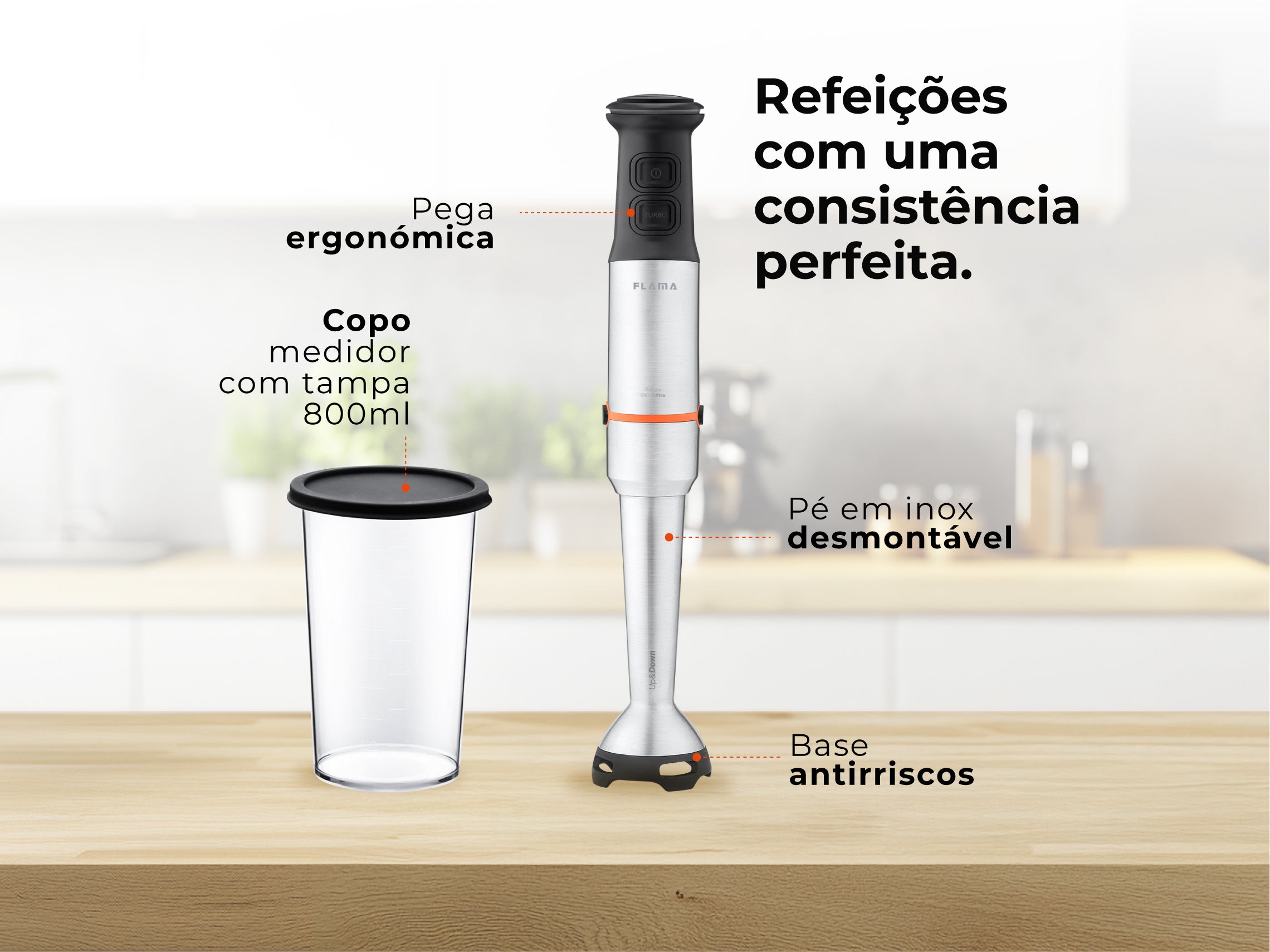 Varinha Mágica BlendUltra AntiScratch Up&Down 1500W 2064FL