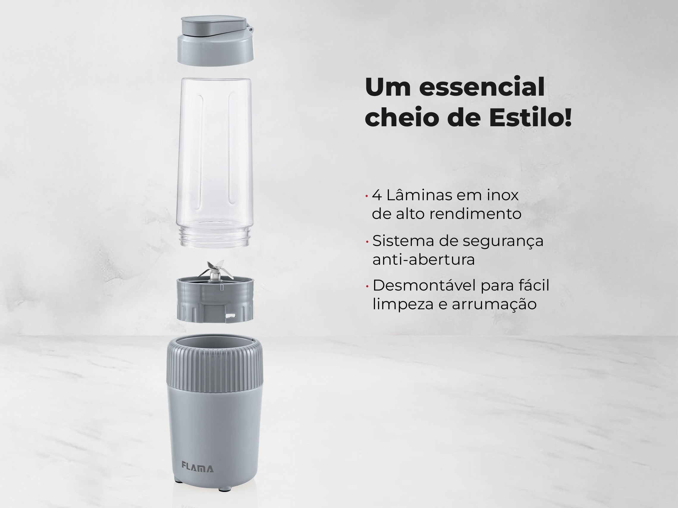 Liquidificadora To-Go Stone Gray 2222FL