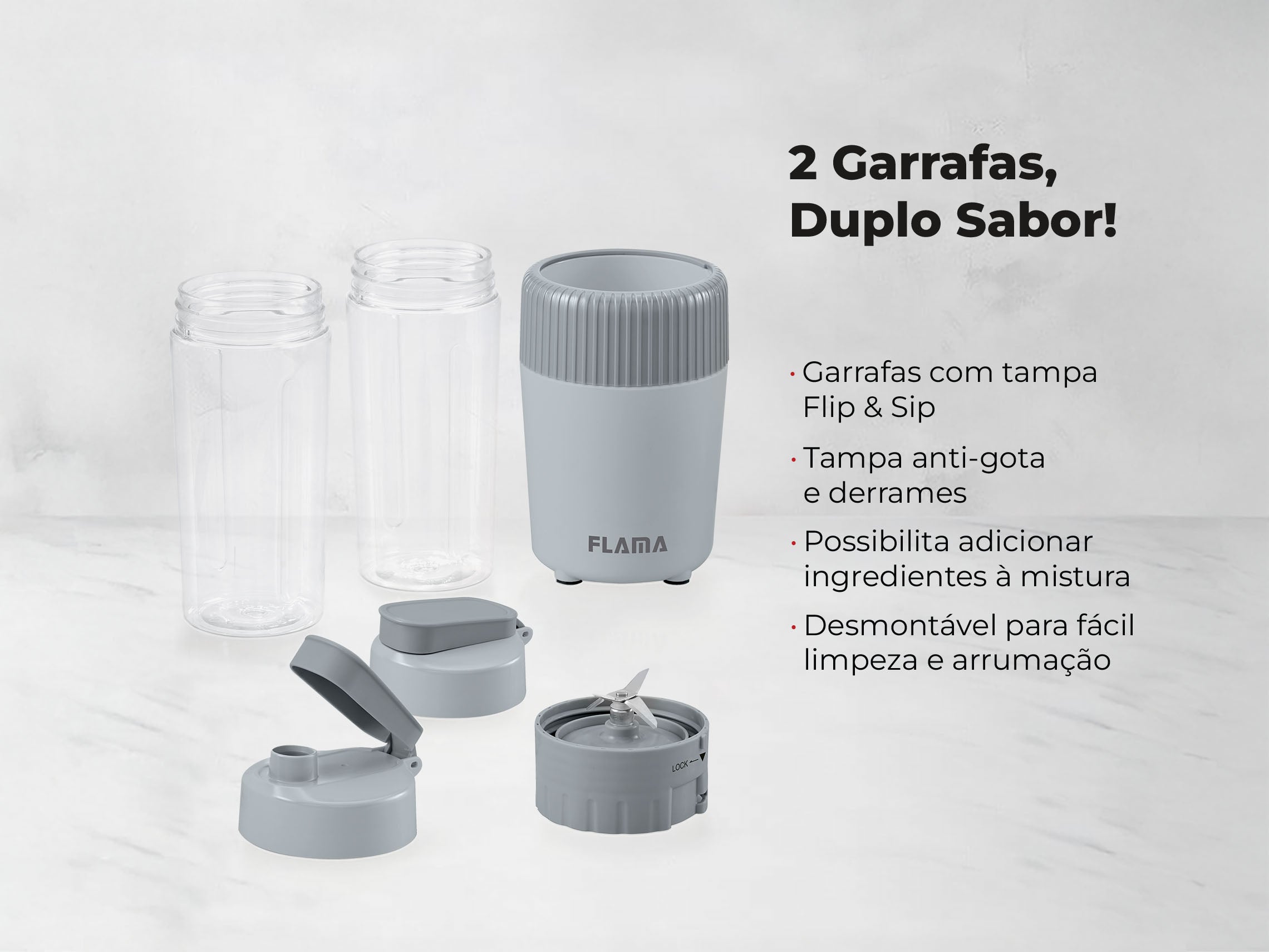 Liquidificadora To-Go Stone Gray 2222FL