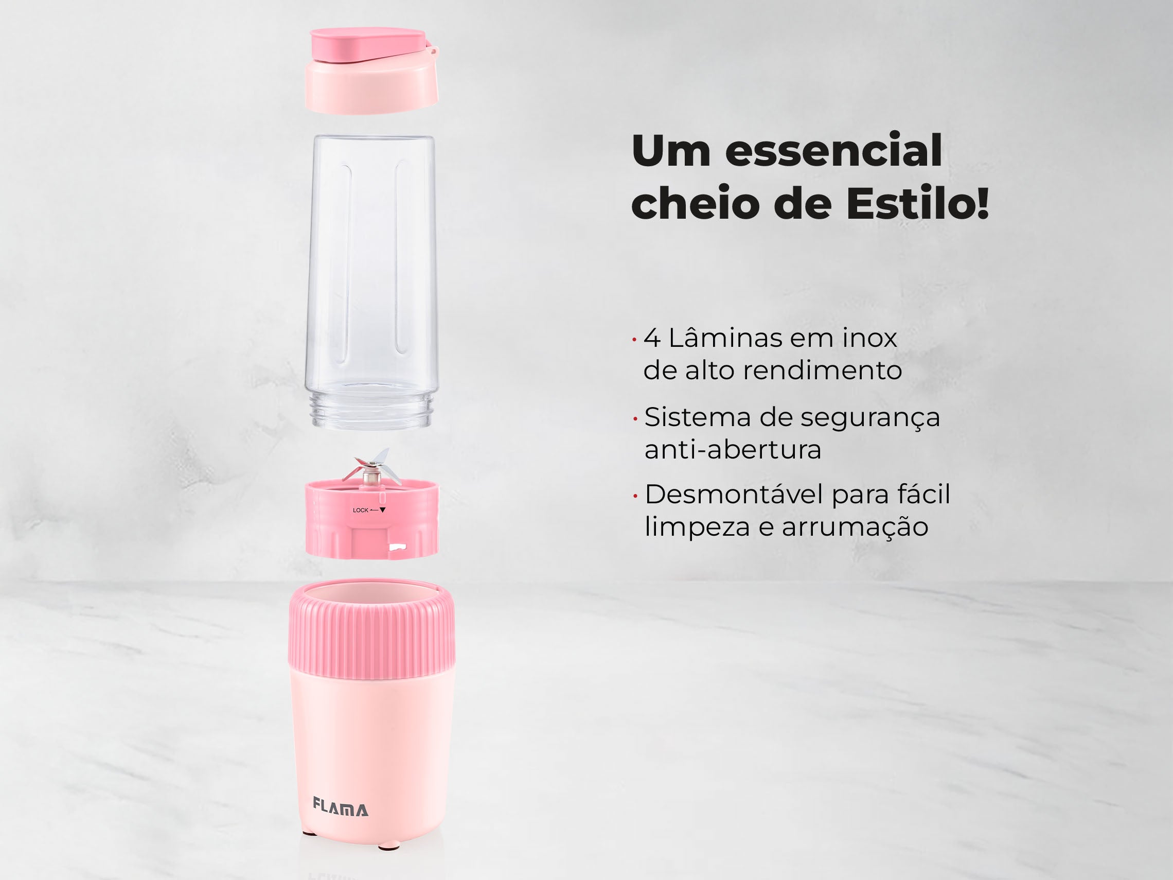Liquidificadora To-Go Cherry Pink 2223FL