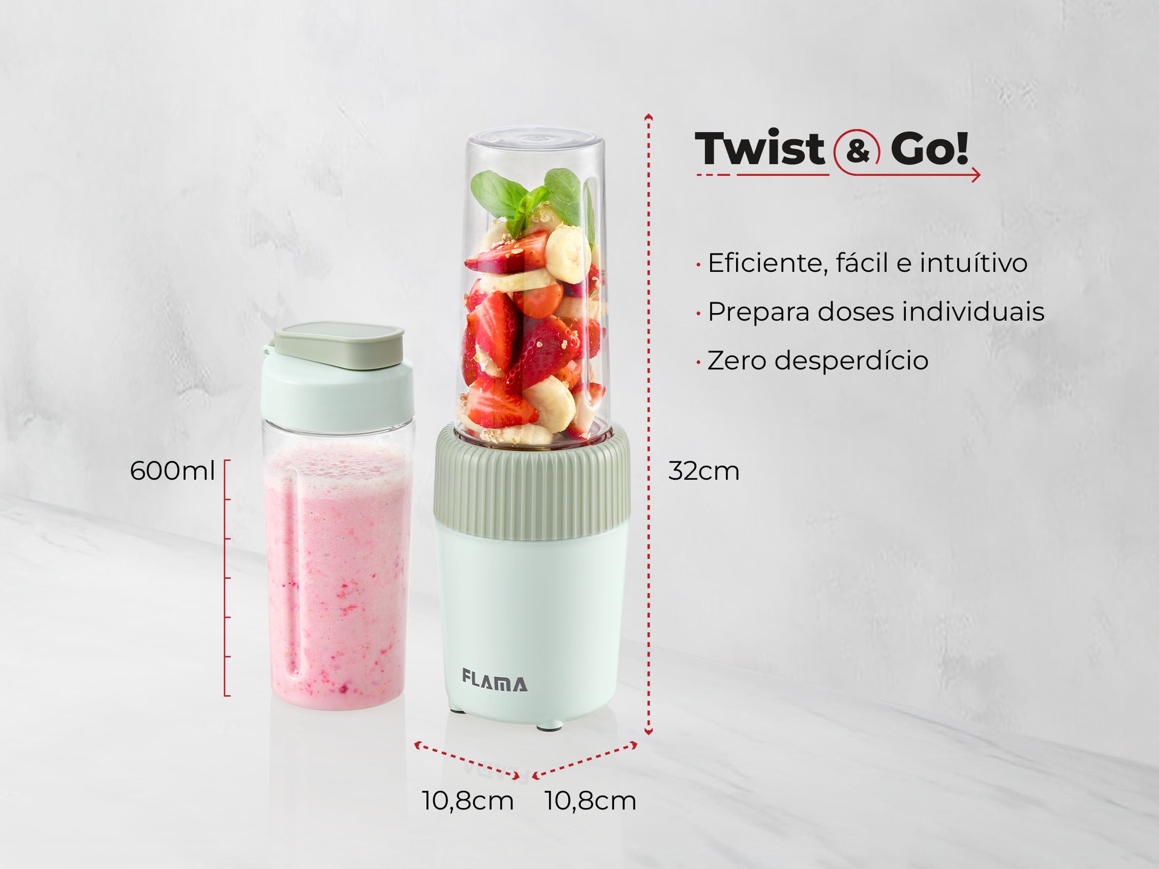 Liquidificadora To-Go Mint Green 2224FL