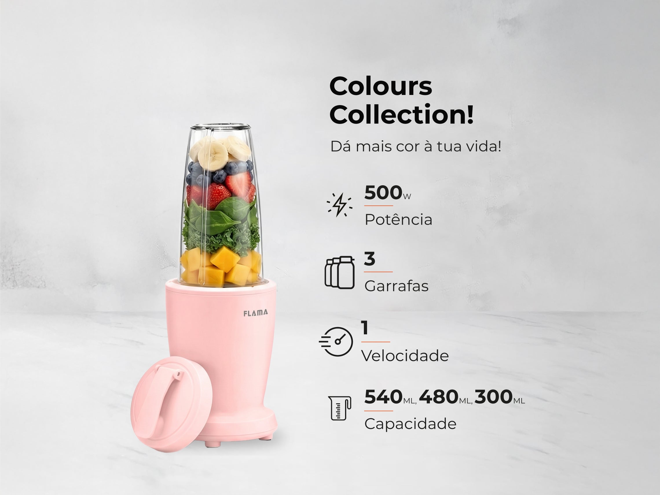 Liquidificadora To-Go Cherry Pink 2227FL