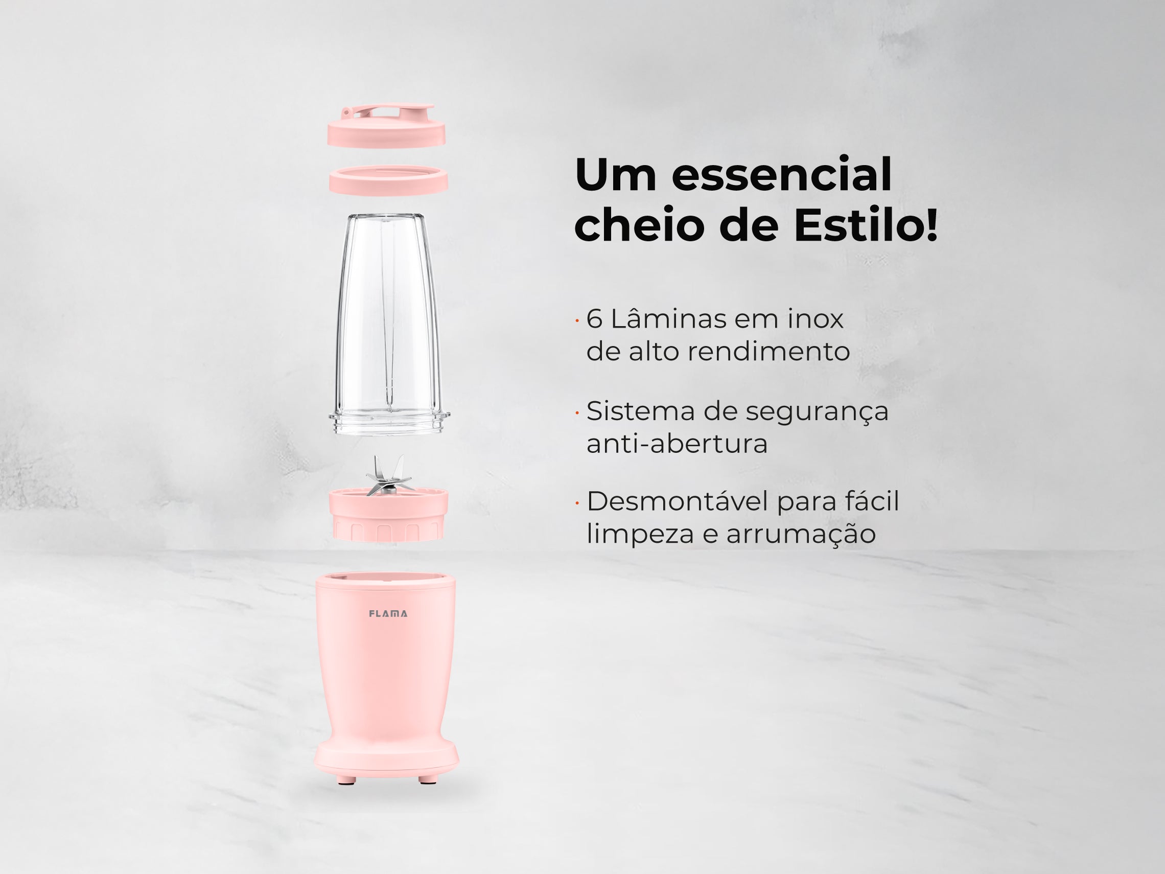 Liquidificadora To-Go Cherry Pink 2227FL