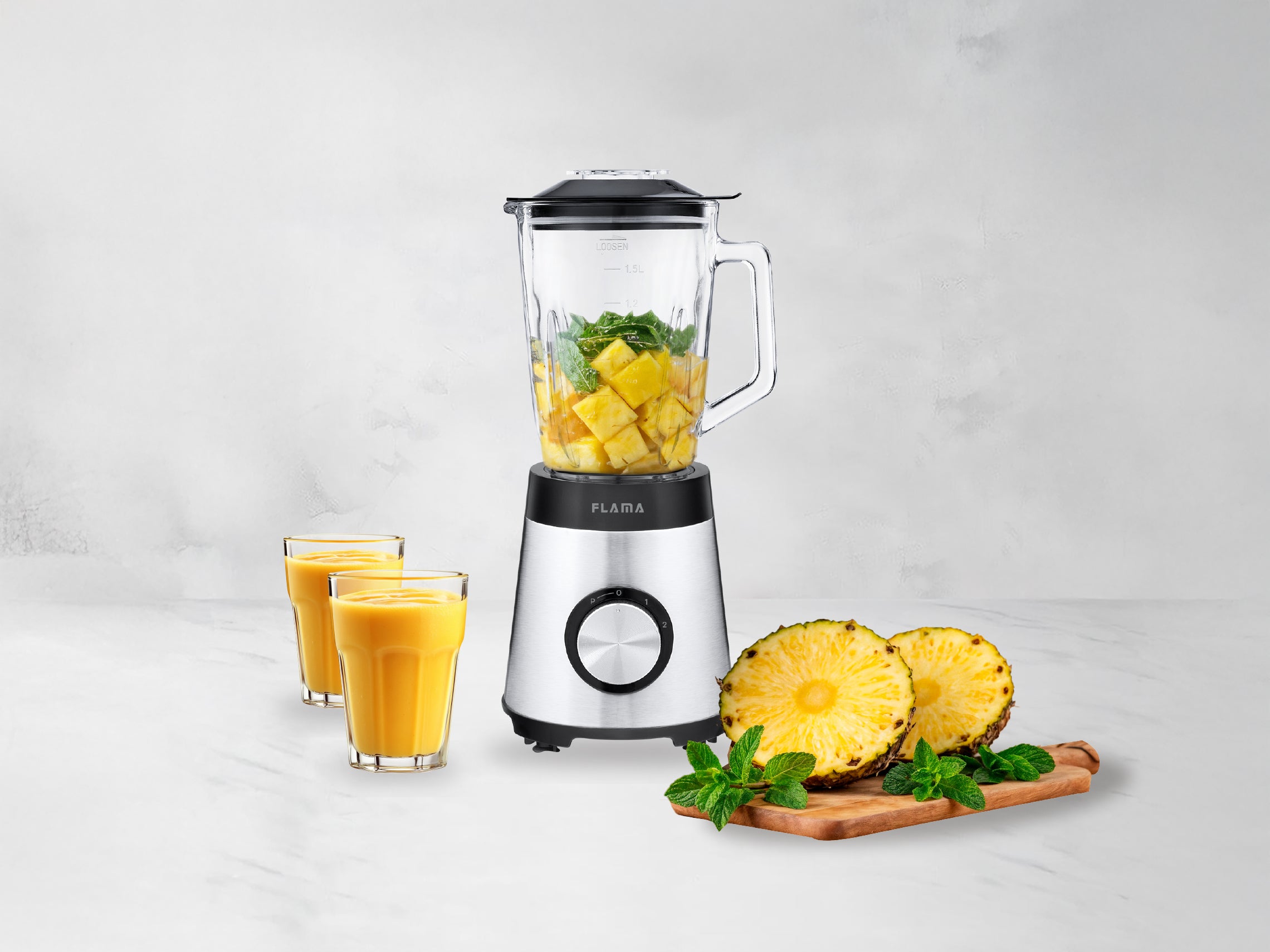 Liquidificadora Inox 1300W Com Copo de Vidro 2237FL