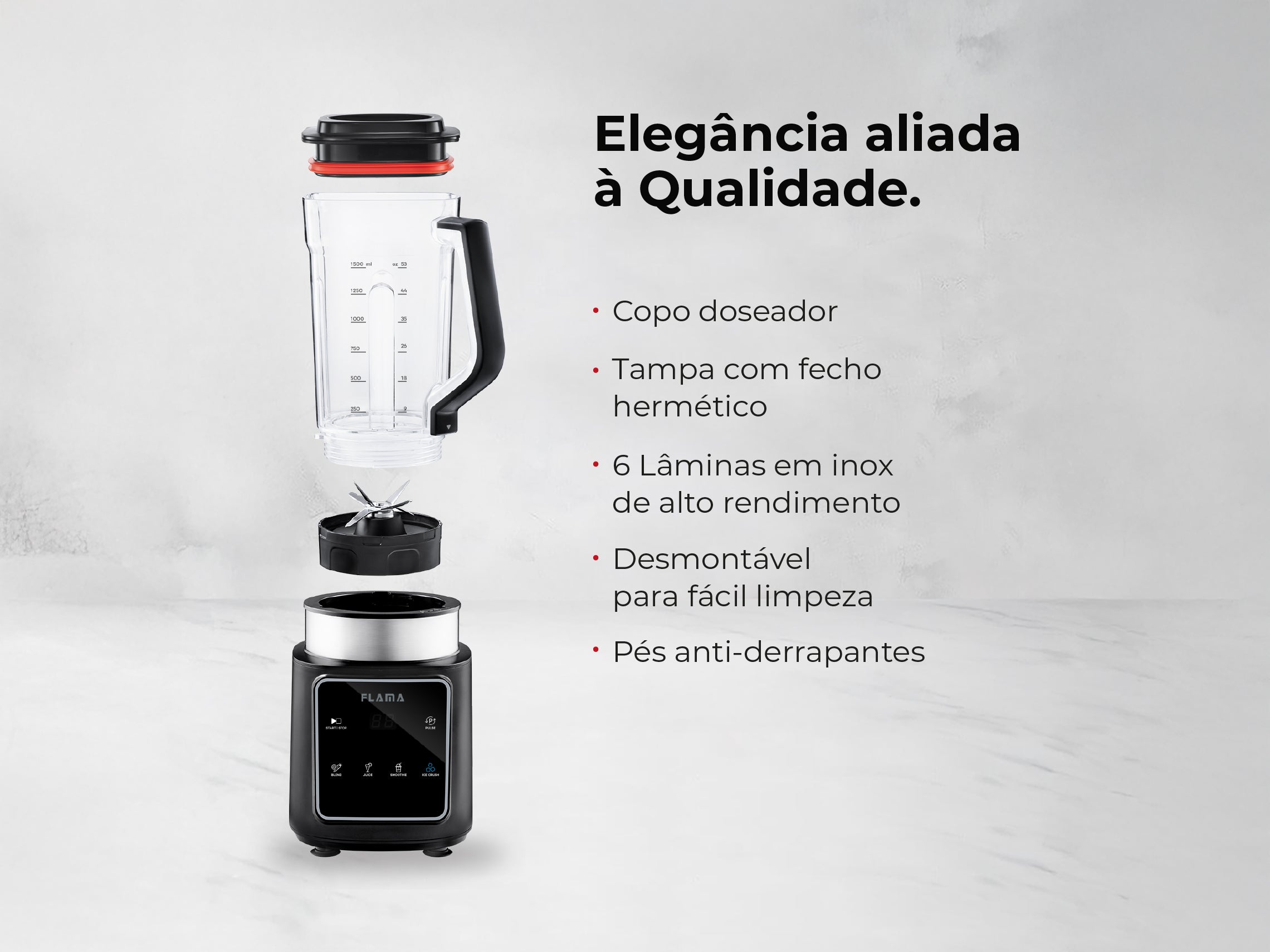 Liquidificadora Digital 1500W Com Copo Tritan 2253FL