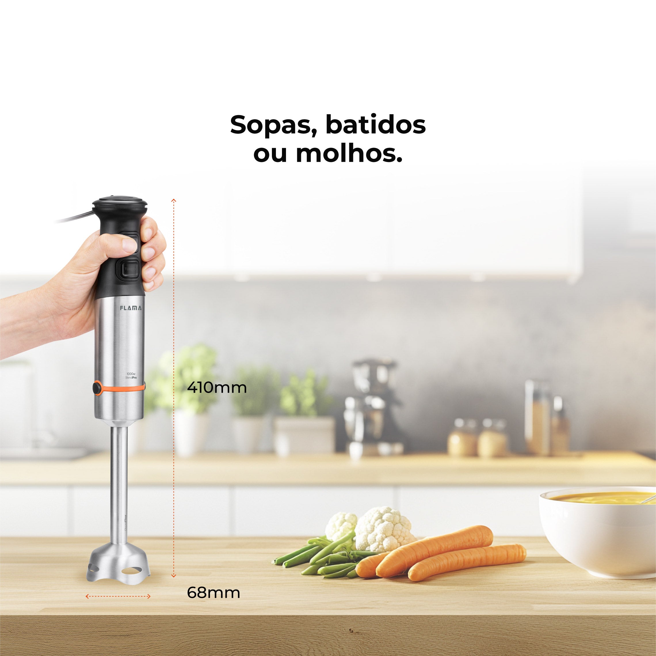 Varinha Mágica BlendPro QuadFlex TitaniumBlade 1000W 2042FL