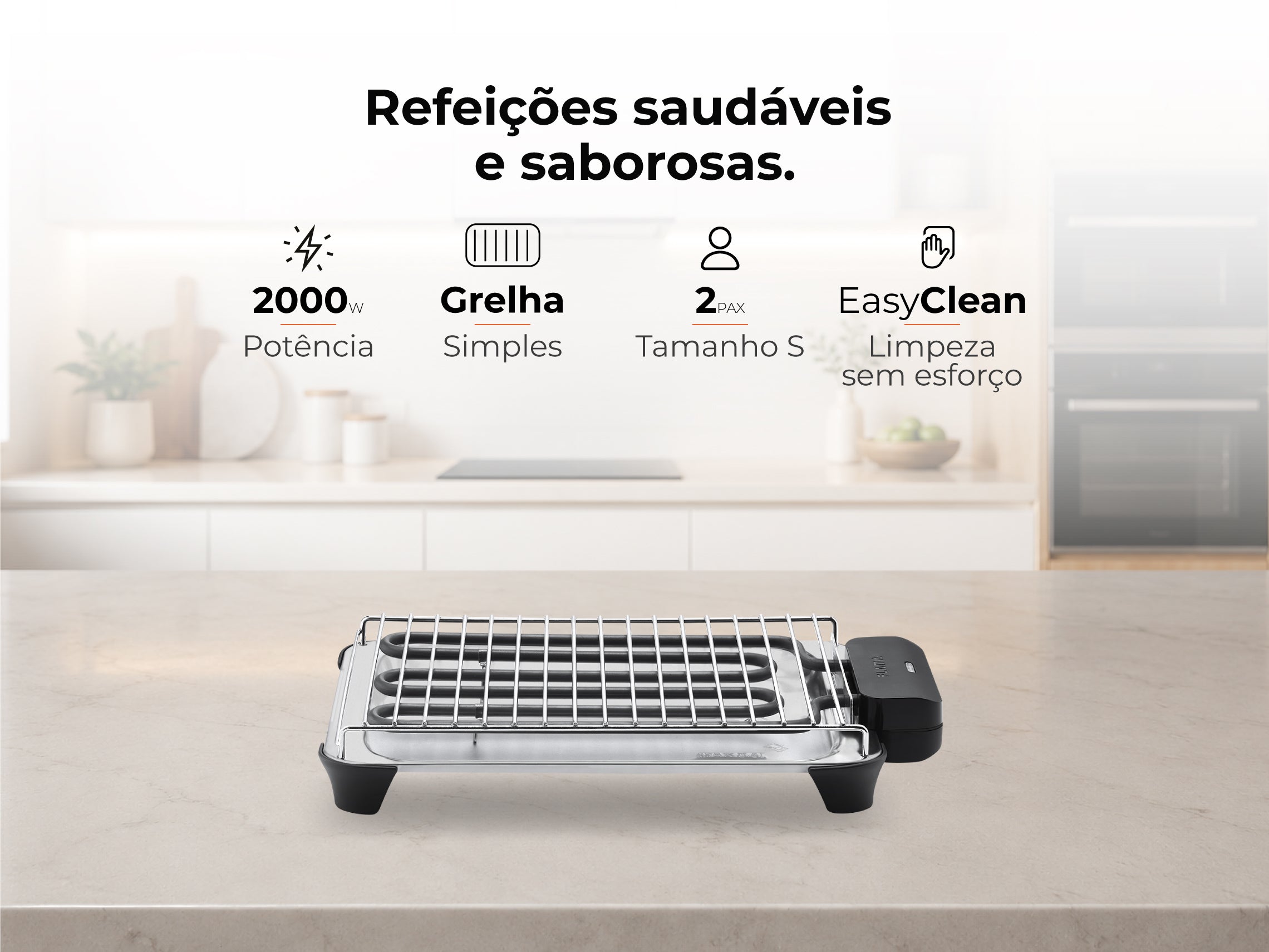 Grelhador Elétrico de Resistência HeatPro S 2000W 4222FL