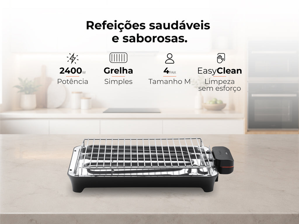 Grelhador Elétrico de Resistência HeatUltra M 2400W 4323FL