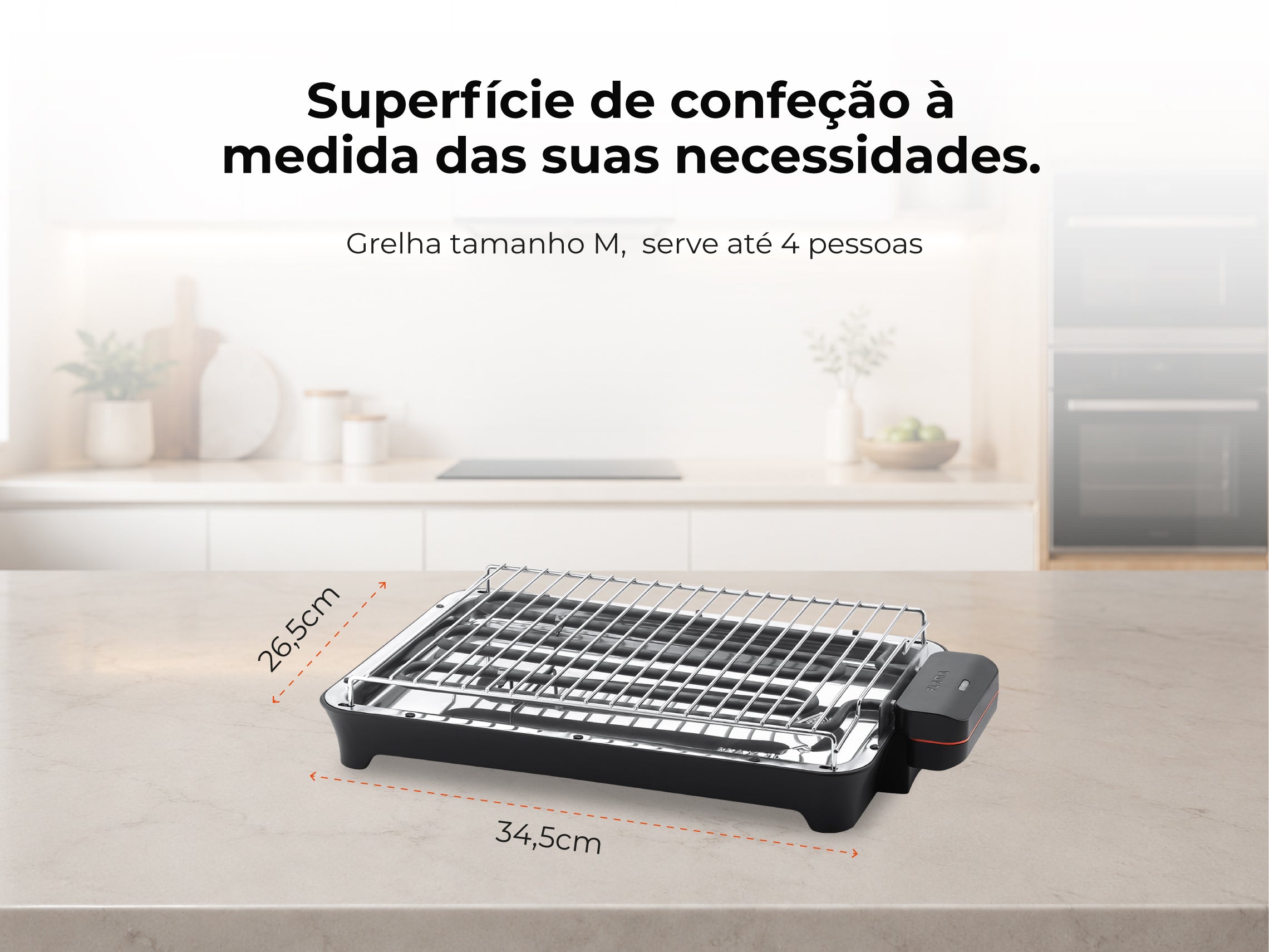 Grelhador Elétrico de Resistência HeatUltra M 2400W 4323FL