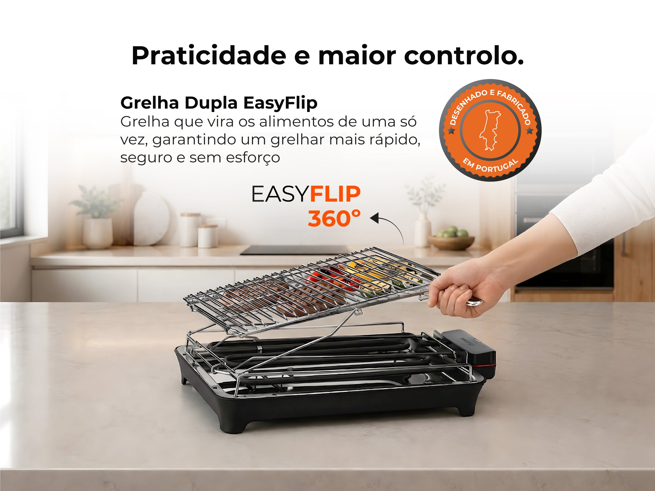 Grelhador Elétrico de Resistência HeatUltra EasyFlip M 2400W 4324FL
